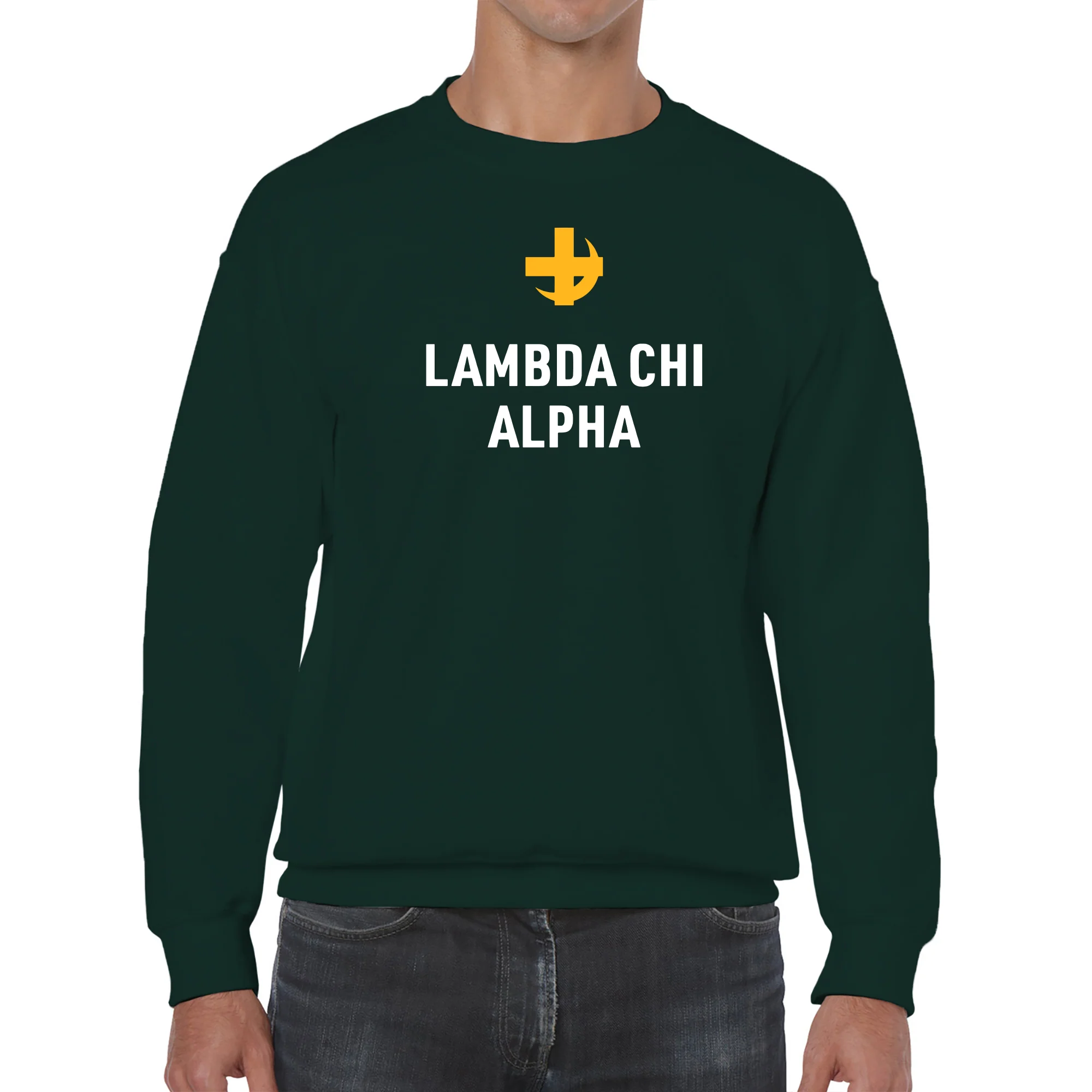 Lambda Chi Alpha Greek Primary Logo Crewneck - Forest - Image 3