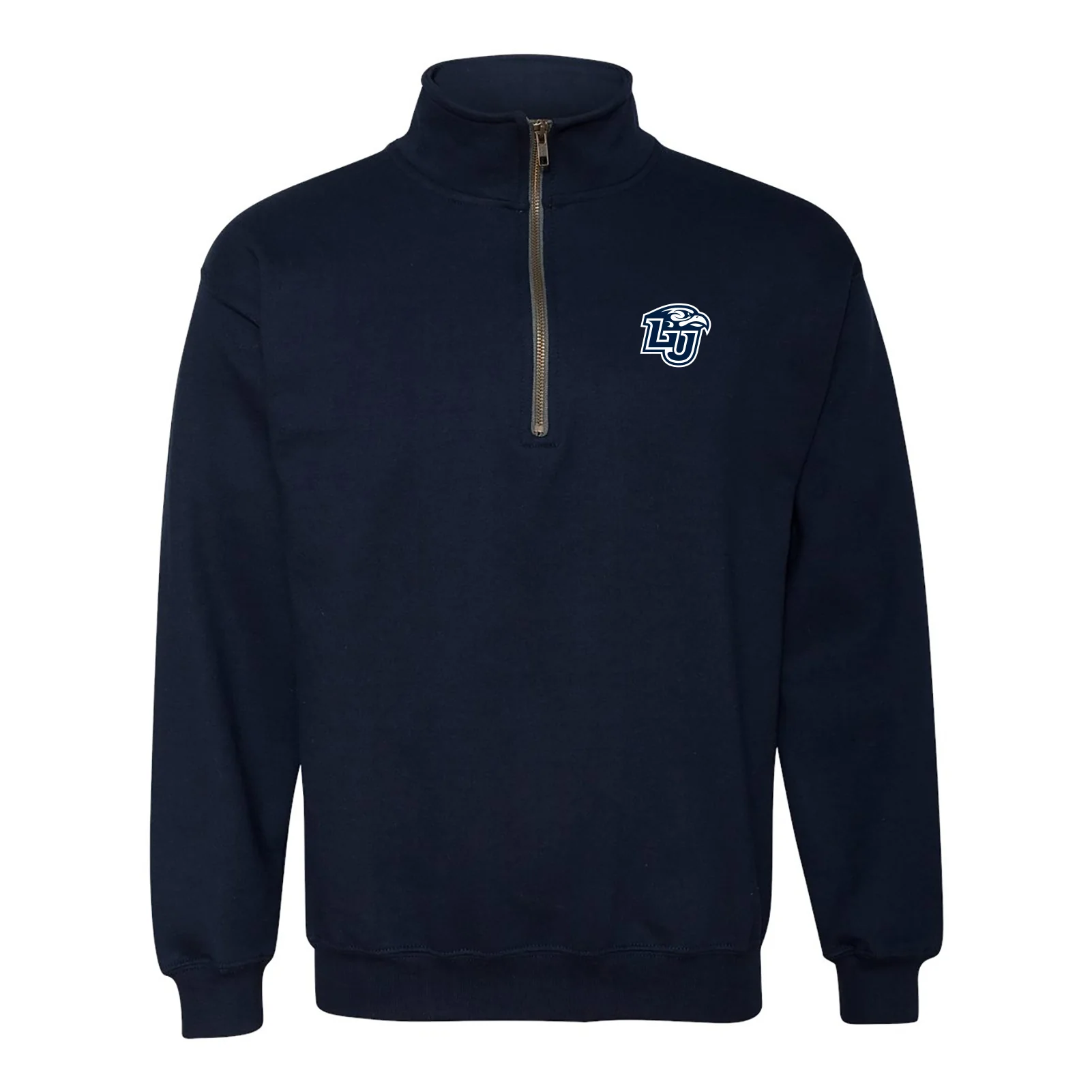 Liberty University Flames Primary Logo 1/4 Zip Sweatshirt - Navy