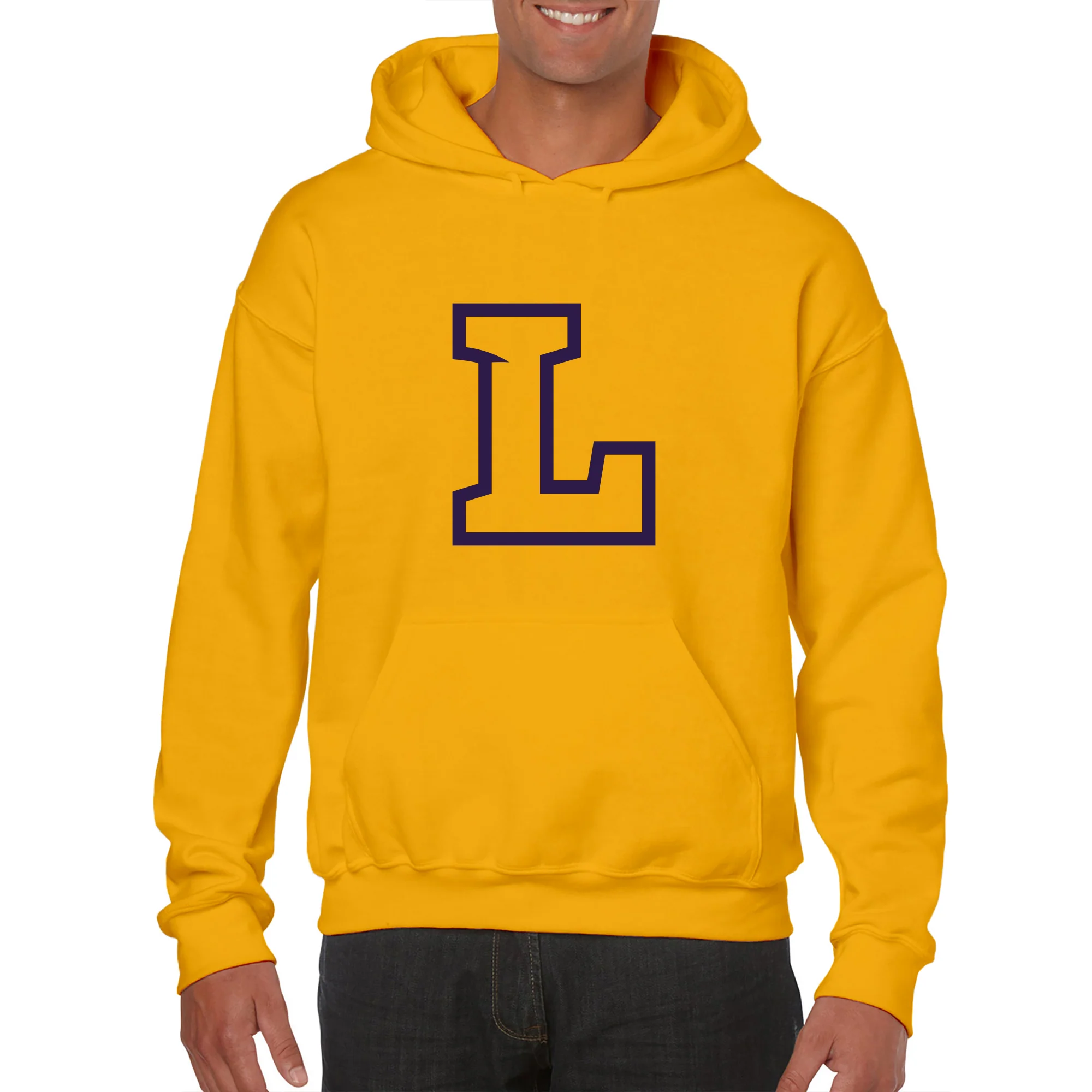 Lipscomb University Bisons Primary Logo Heavy Blend Hoodie - Gold - Image 3