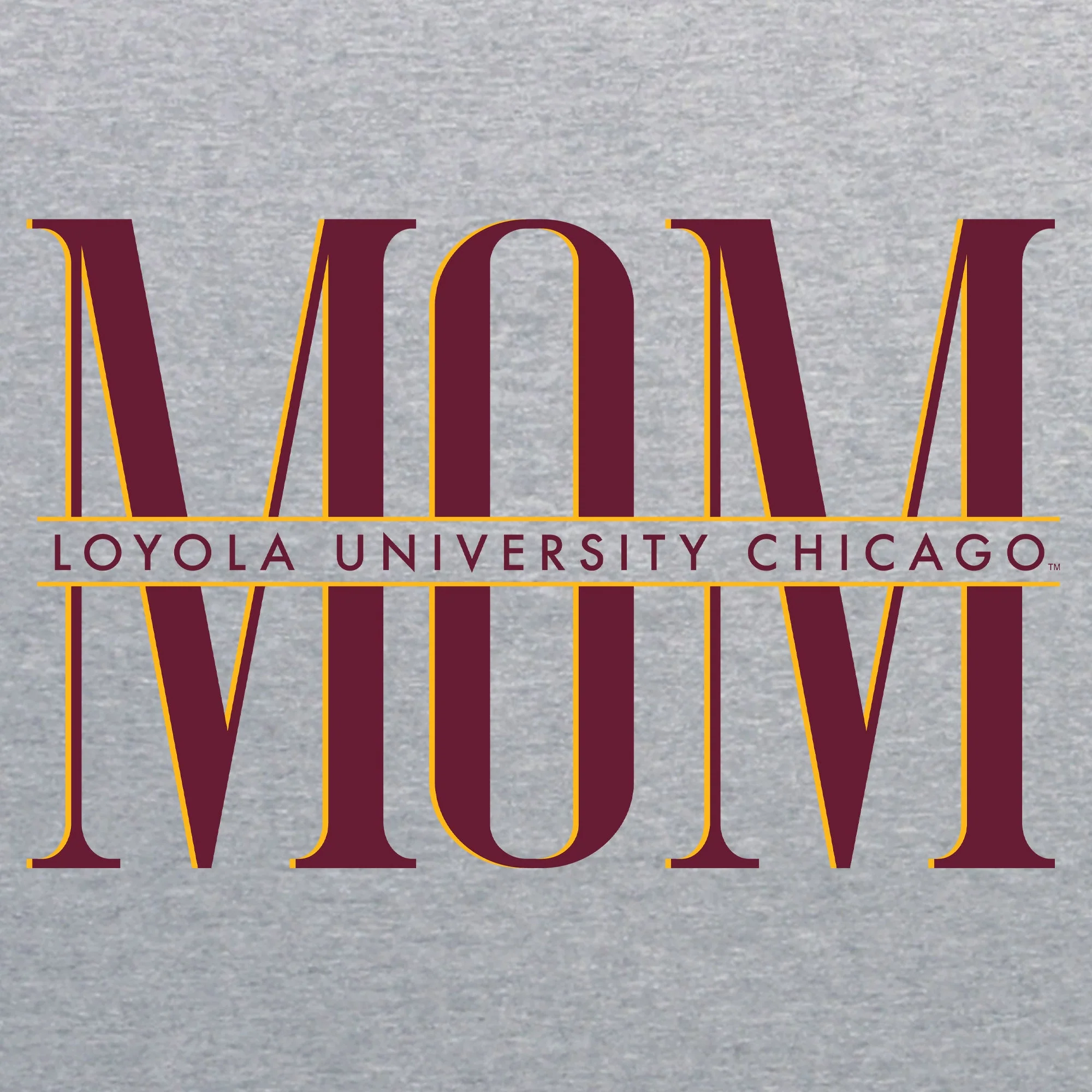 Loyola Chicago Classic Mom T-Shirt - Sport Grey - Image 2