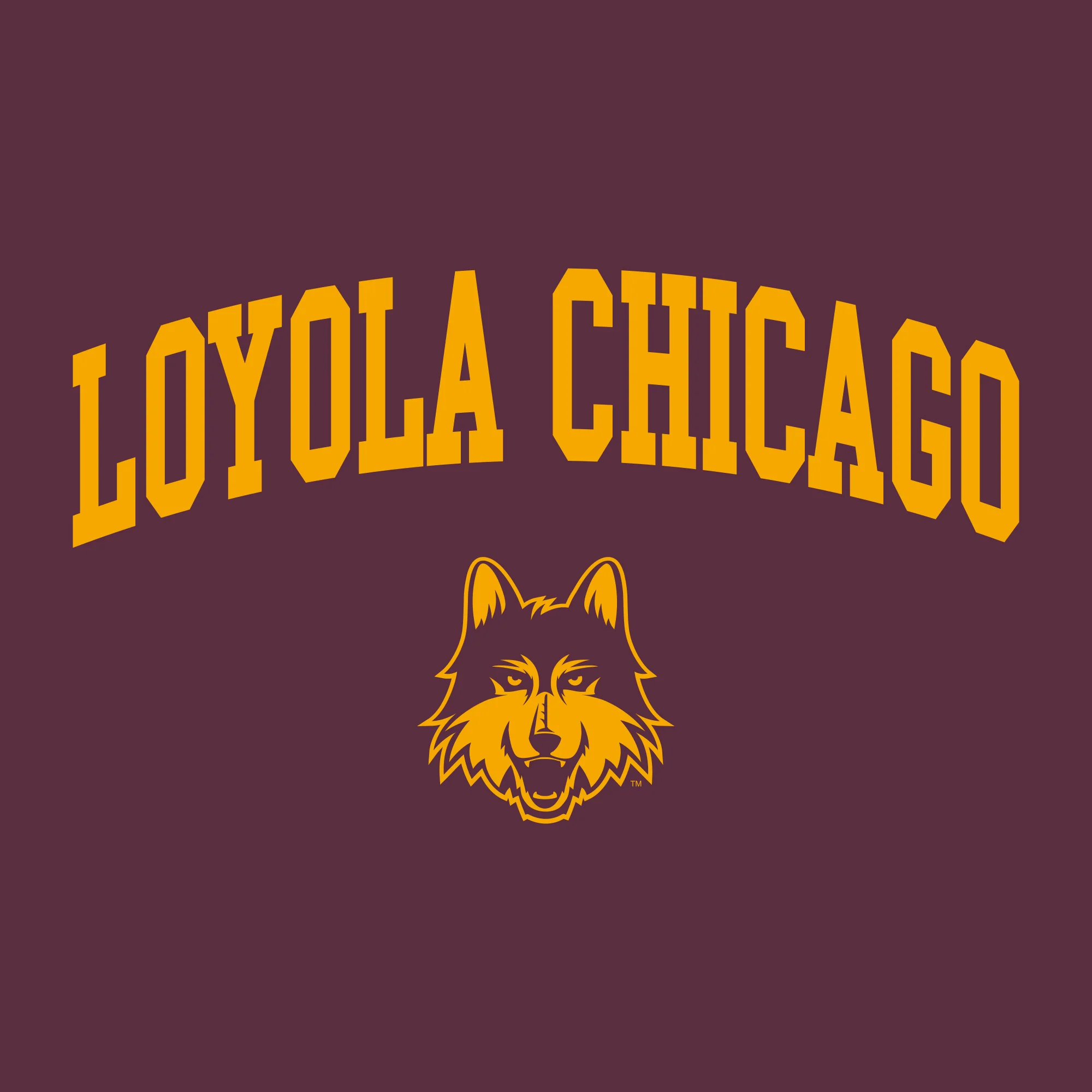 Loyola Chicago Ramblers Arch Logo Women's T Shirt - Maroon - Image 2