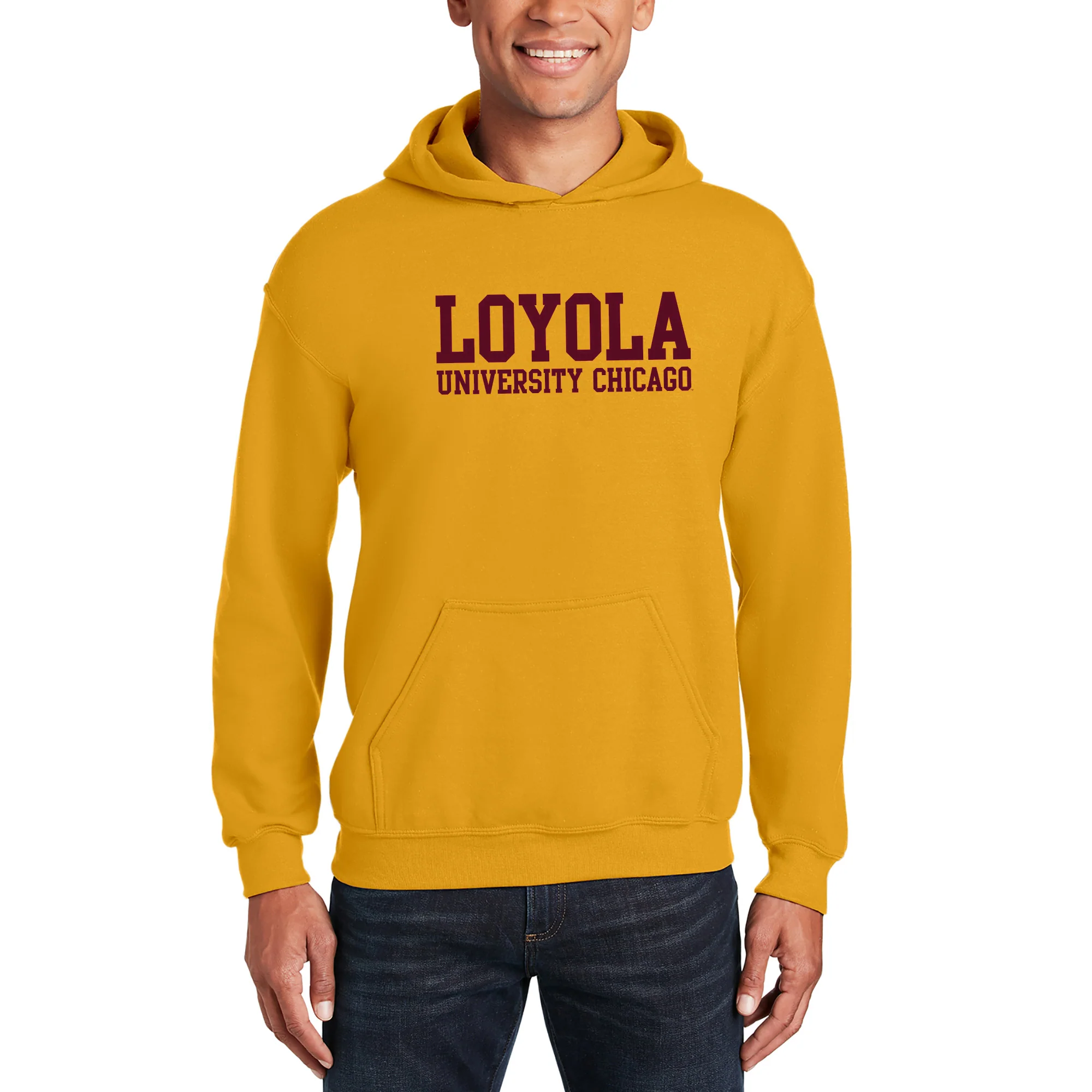Loyola Chicago Ramblers Basic Block Hoodie - Gold - Image 3
