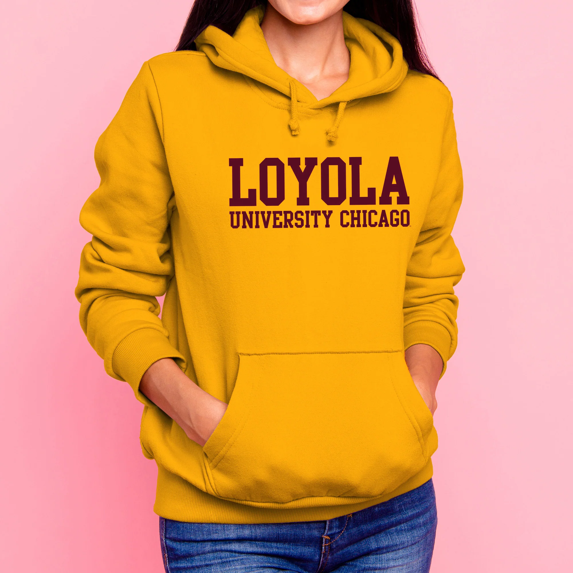 Loyola Chicago Ramblers Basic Block Hoodie - Gold - Image 4