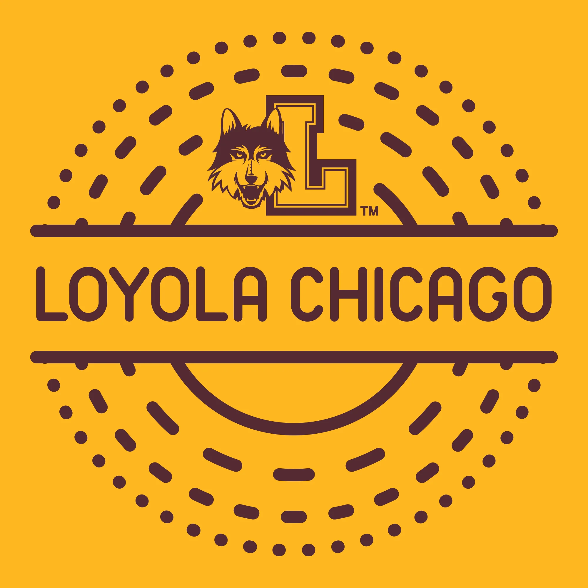 Loyola Chicago Sunny Circle Infant Creeper - Gold - Image 2