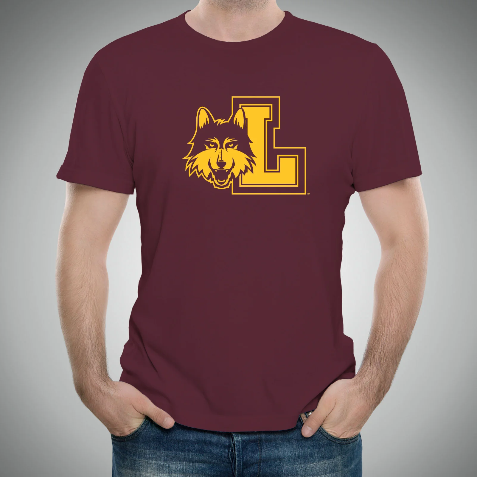 Loyola University Chicago Rambler Logo Short Sleeve T Shirt - Maroon - Image 3