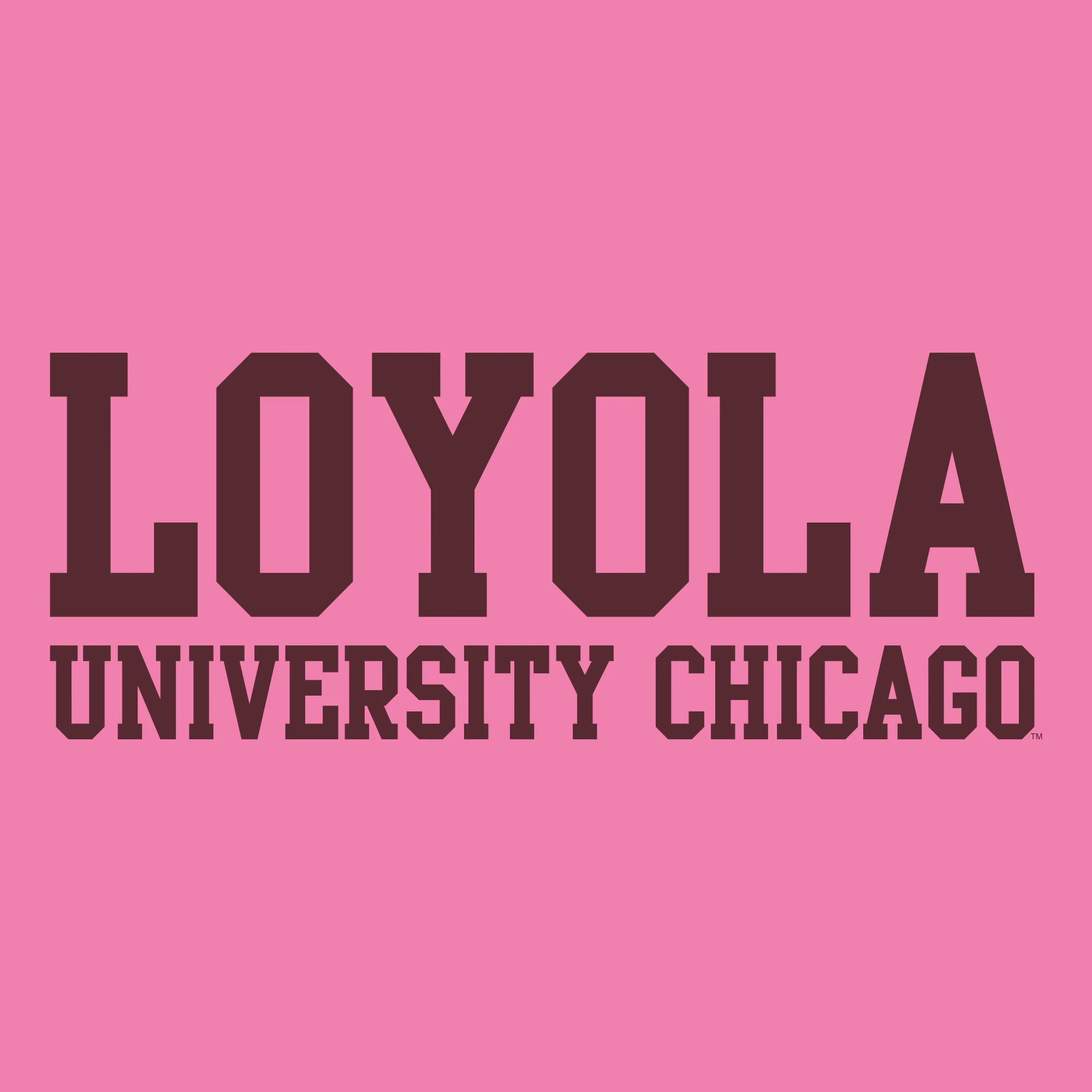 Loyola University Chicago Ramblers Basic Block Short Sleeve T-Shirt - Azalea - Image 2