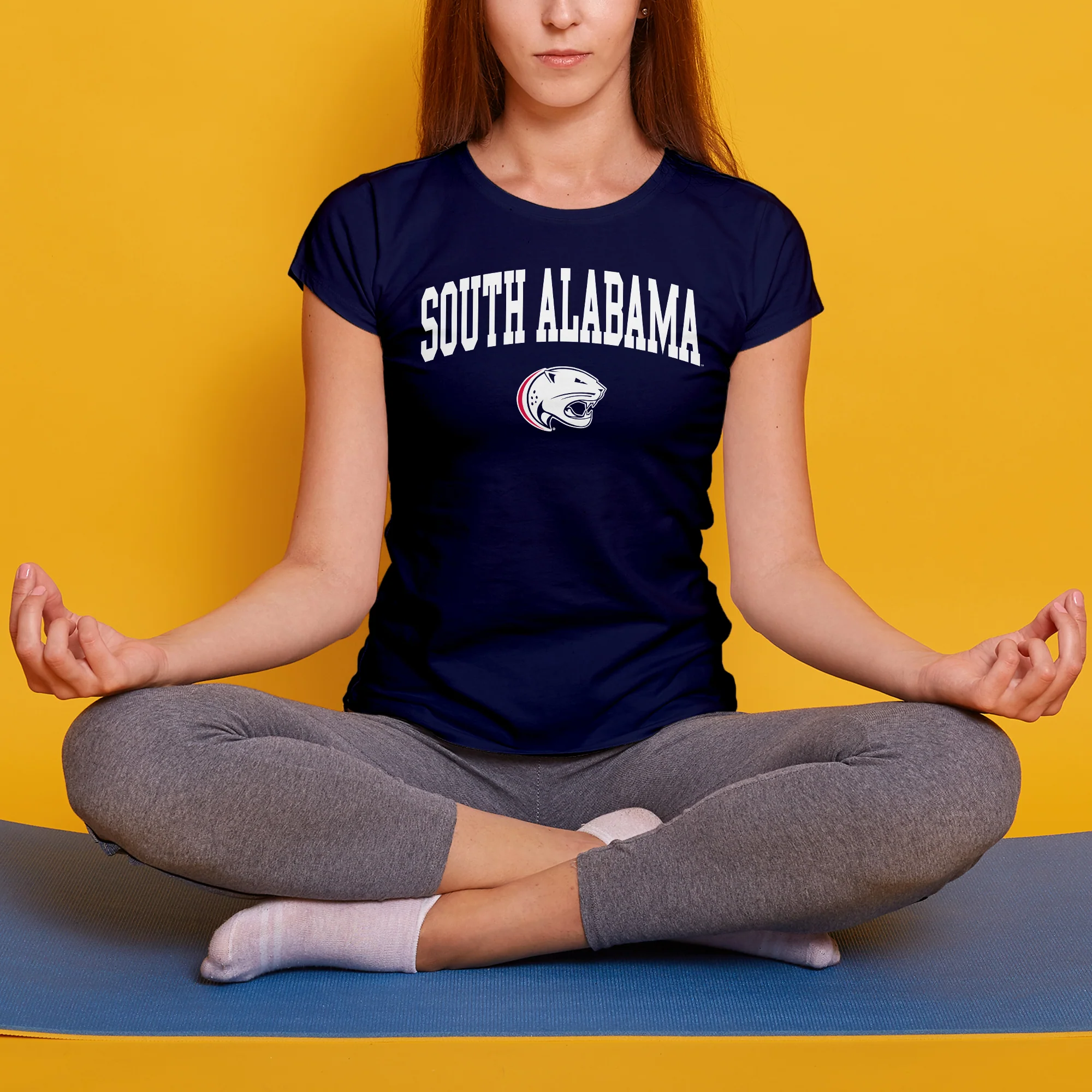 South Alabama Jaguars Arch Logo Womens T Shirt - Navy - Image 4