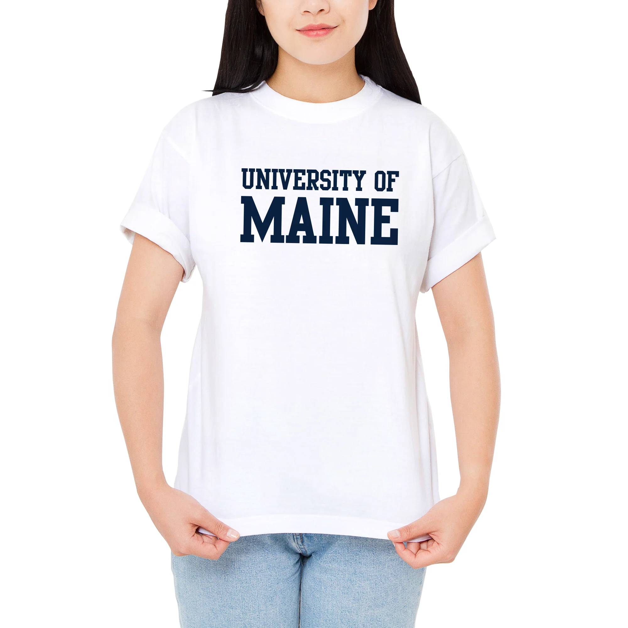 Maine Black Bears Basic Block T Shirt - White - Image 5