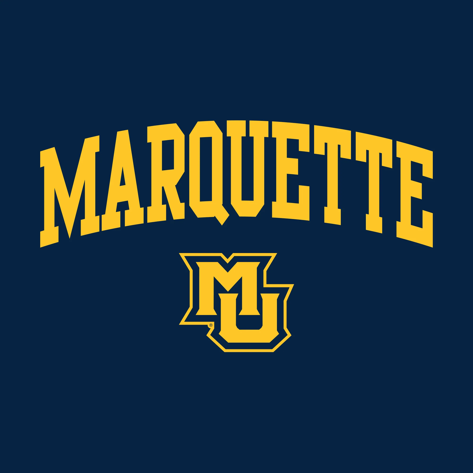 Marquette University Golden Eagles Arch Logo Youth T-Shirt - Navy - Image 2