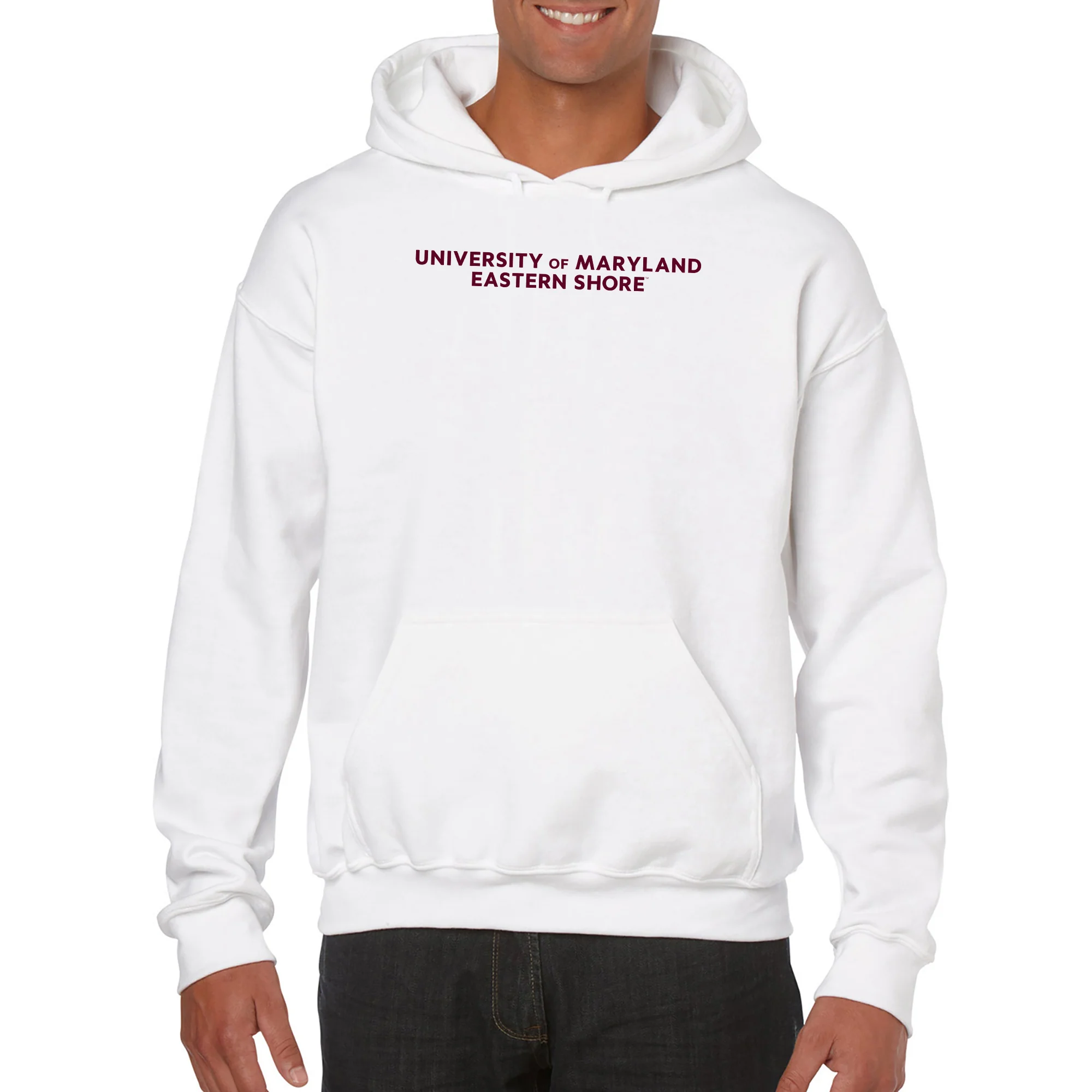Maryland Eastern Shore Hawks Basic Block Hoodie - White - Image 3