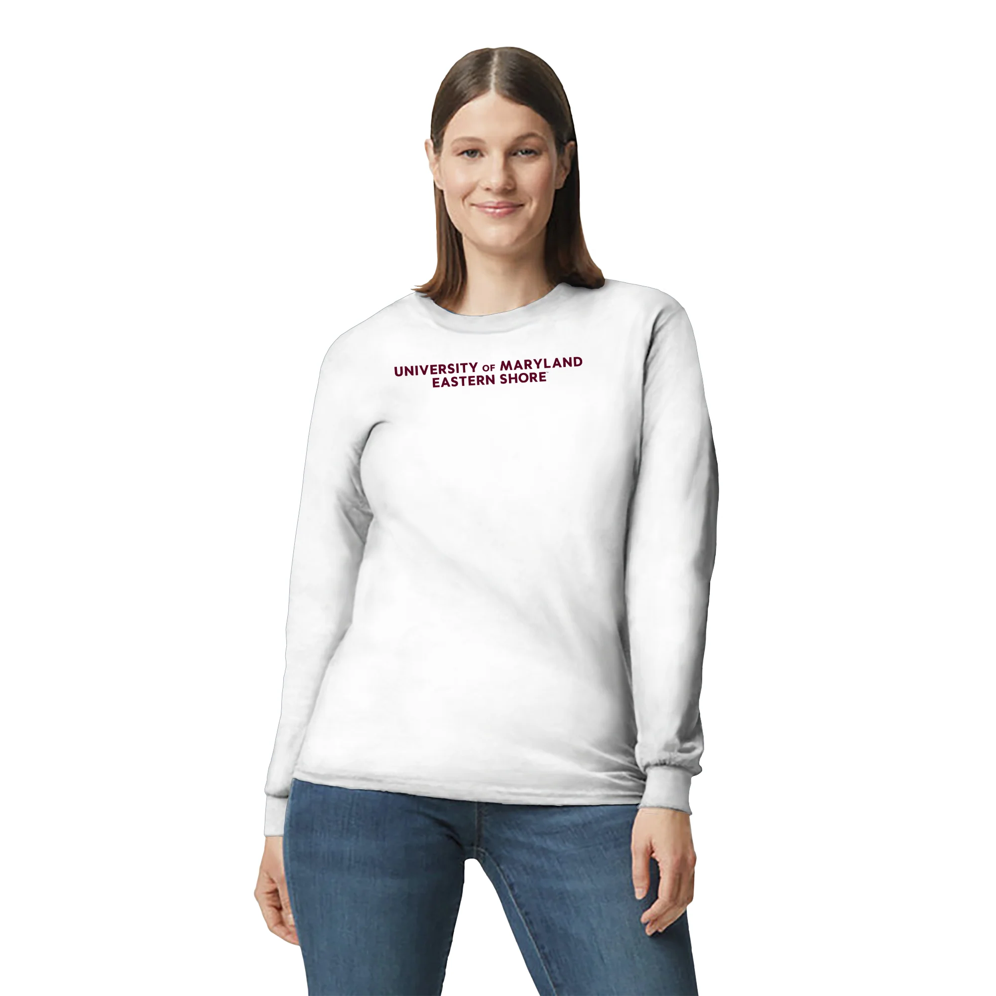 Maryland Eastern Shore Hawks Basic Block Long Sleeve - White - Image 3