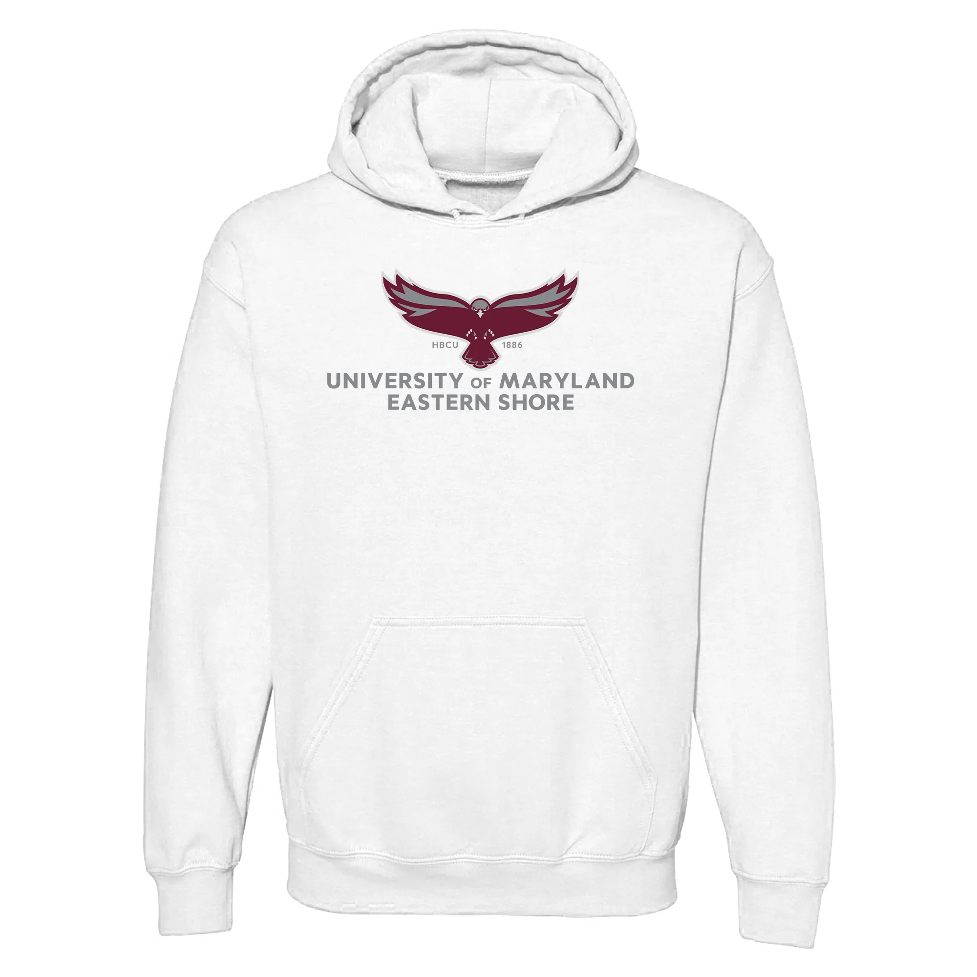 Maryland Eastern Shore Hawks Primary Logo Hoodie - White