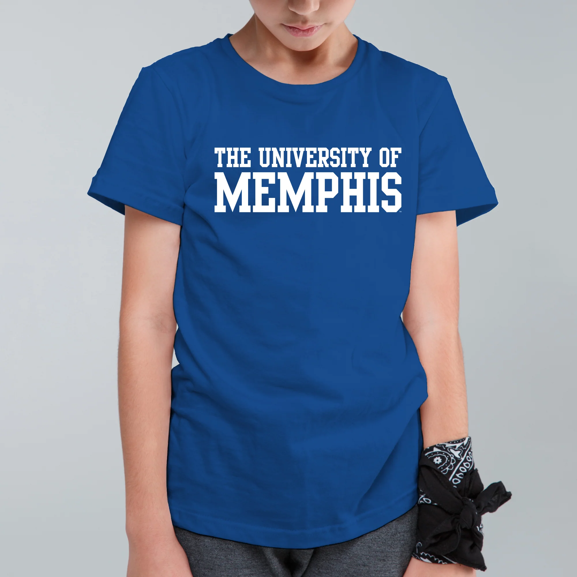 Memphis Tigers Basic Block Youth T-Shirt - Royal - Image 3