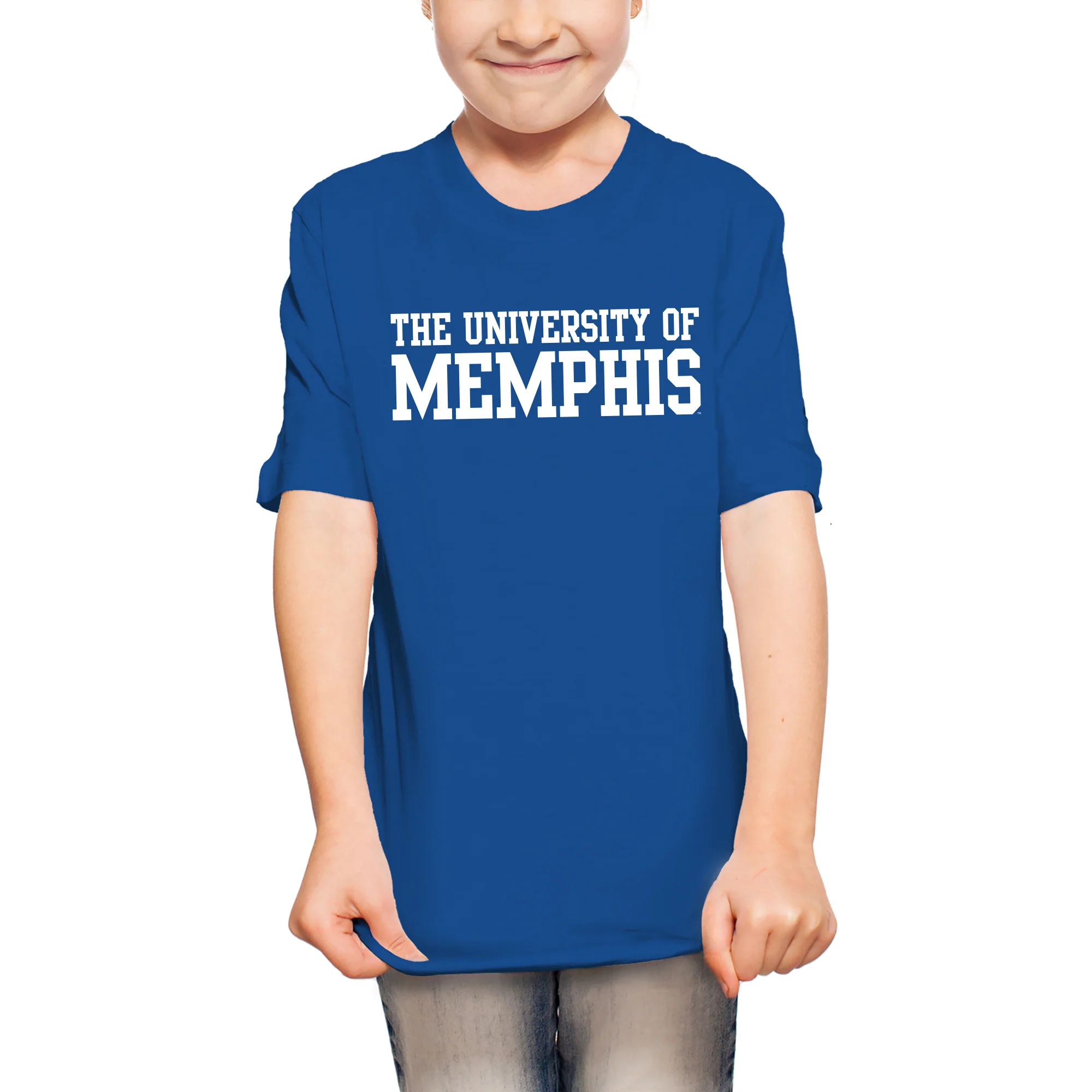 Memphis Tigers Basic Block Youth T-Shirt - Royal - Image 4