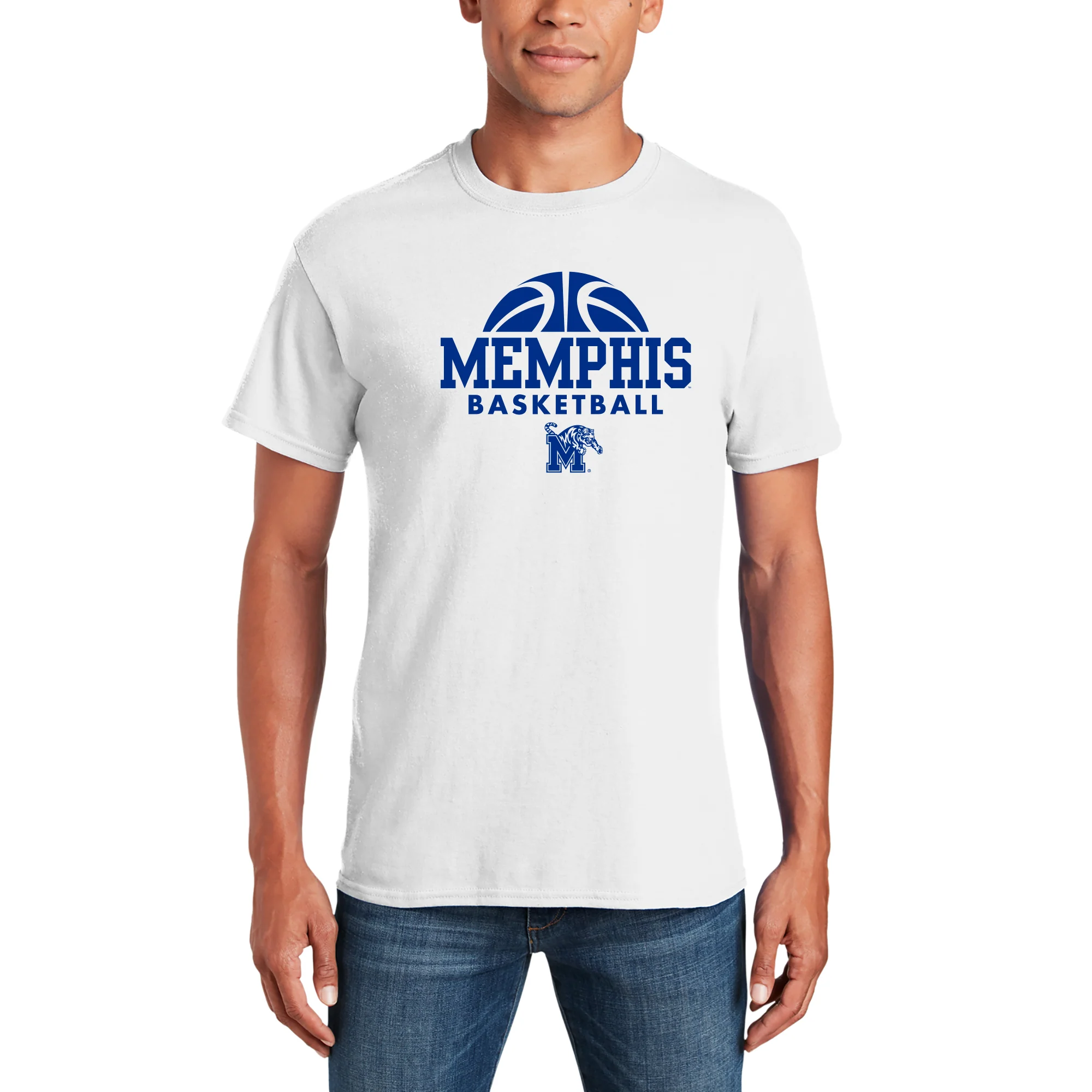 Memphis Tigers Basketball Hype T-Shirt - White - Image 3