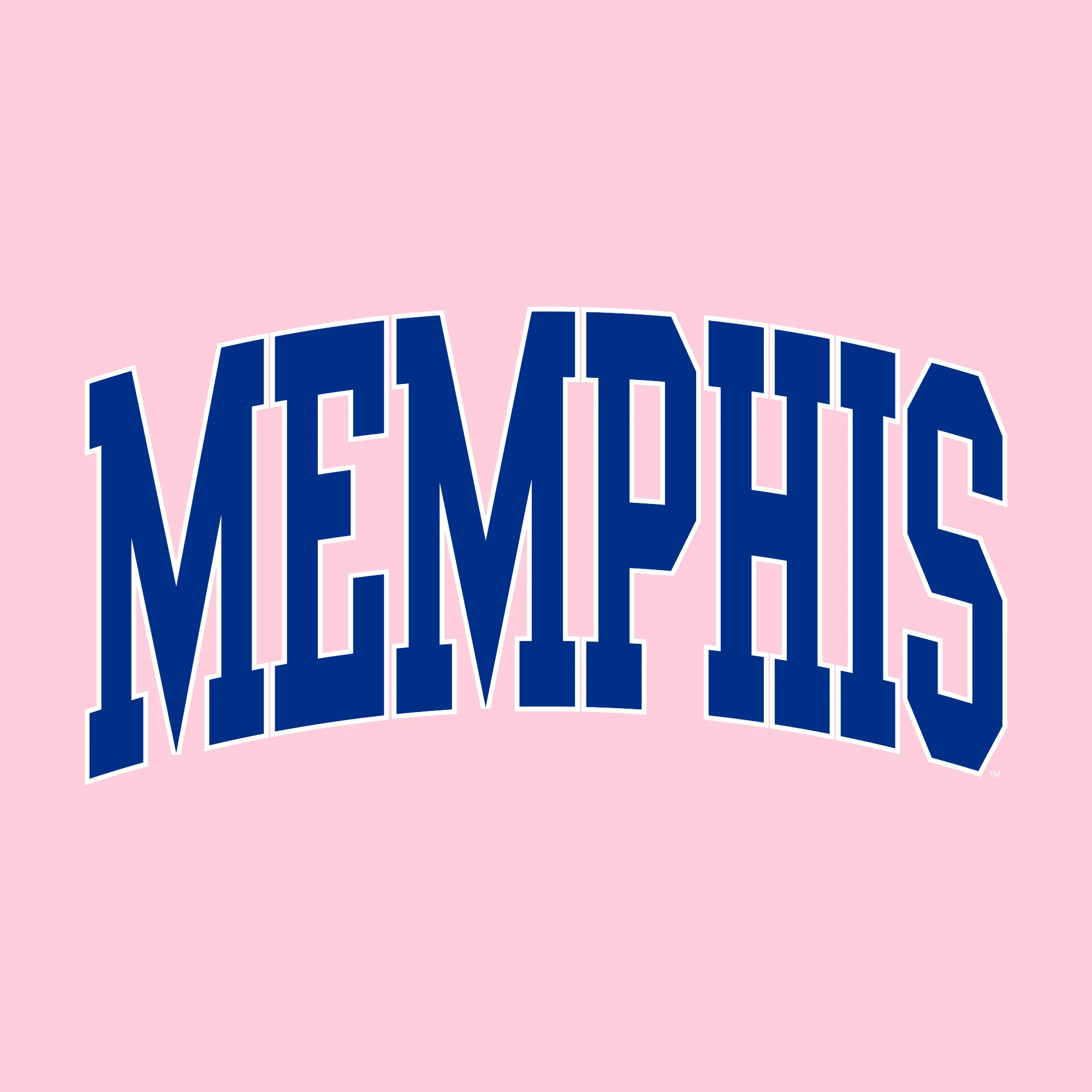 Memphis Tigers Mega Arch T-Shirt - Light Pink - Image 2