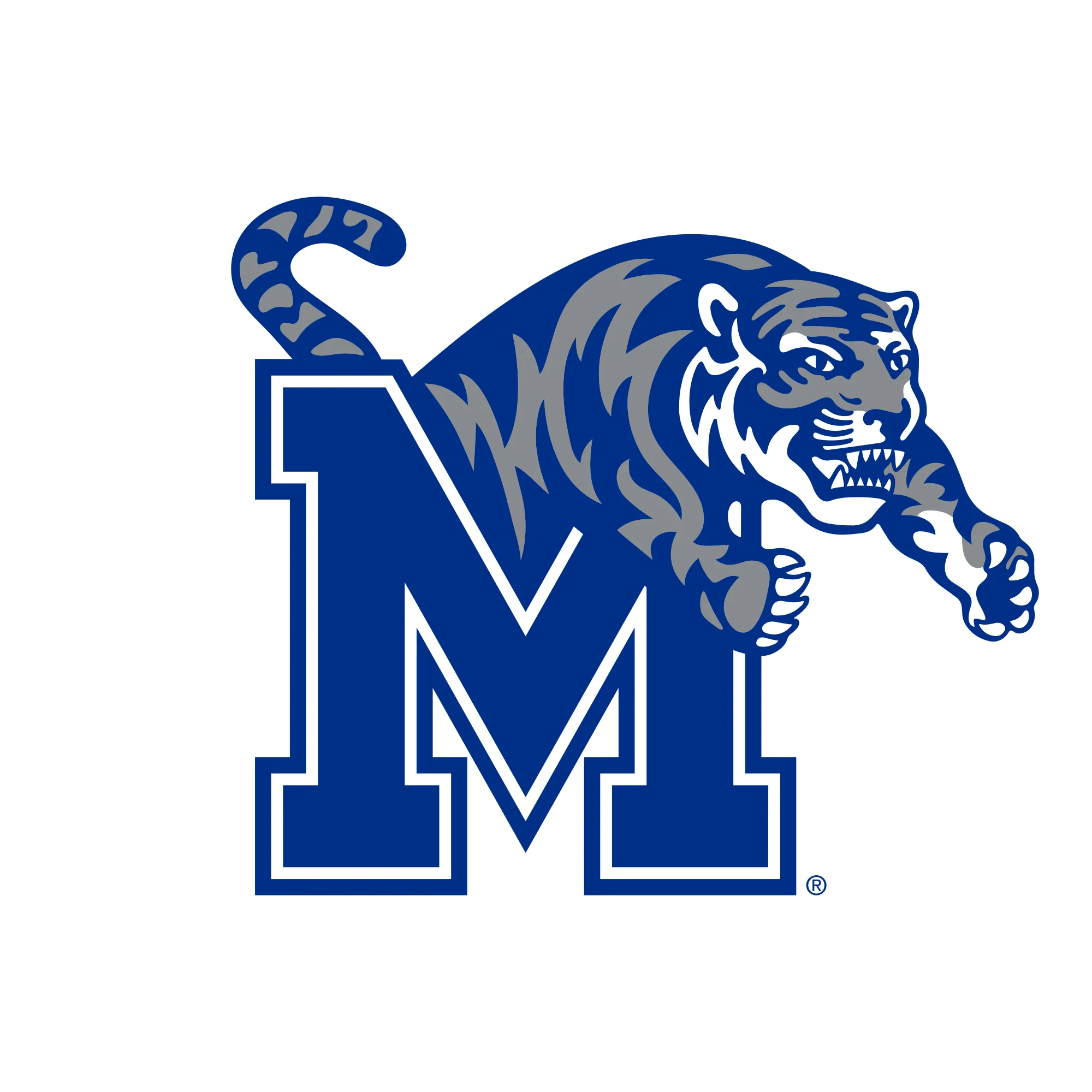 Memphis Tigers Primary Logo Youth T-Shirt - White - Image 2