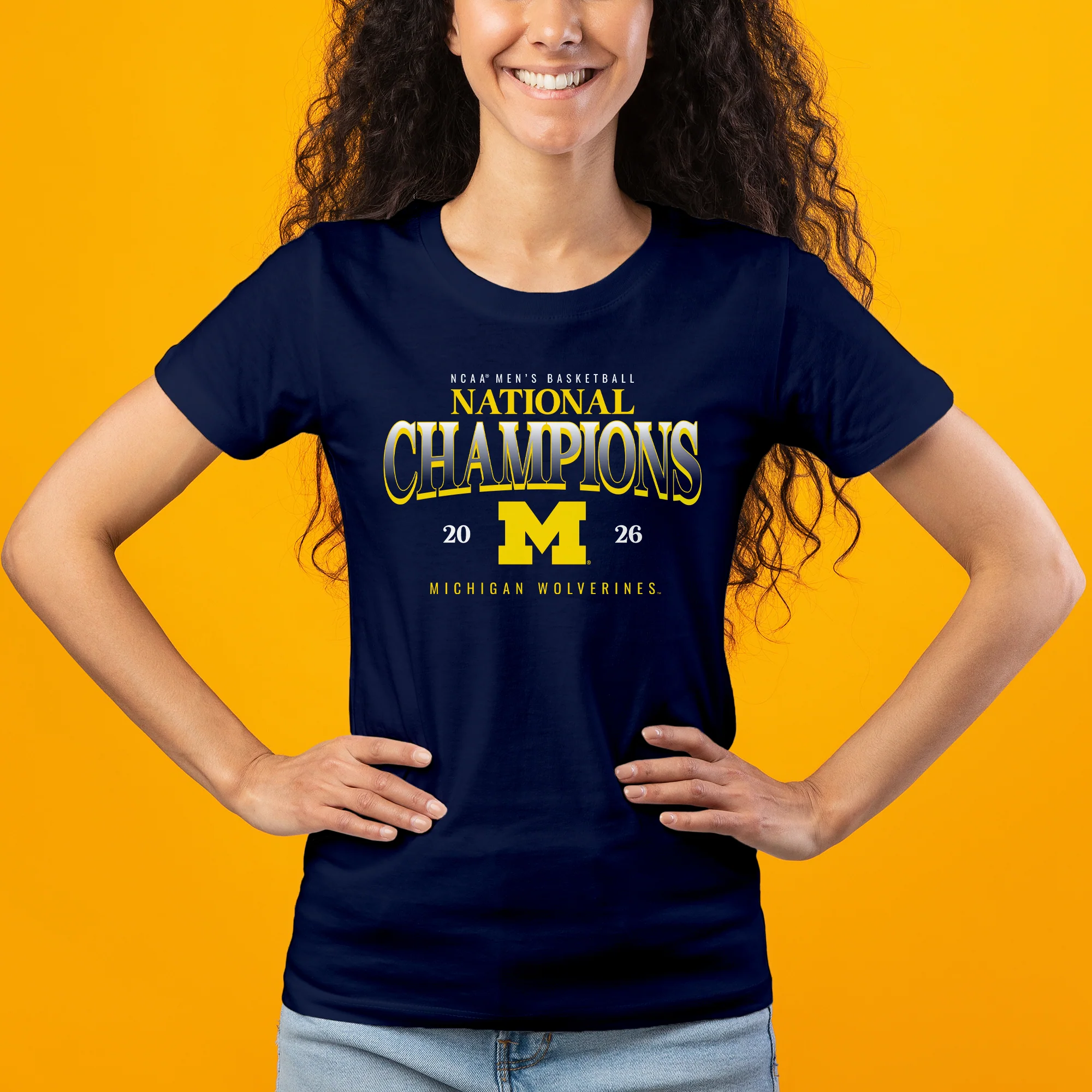 Michigan 2026 Basketball National Champions Graded Womens T-Shirt - Image 4