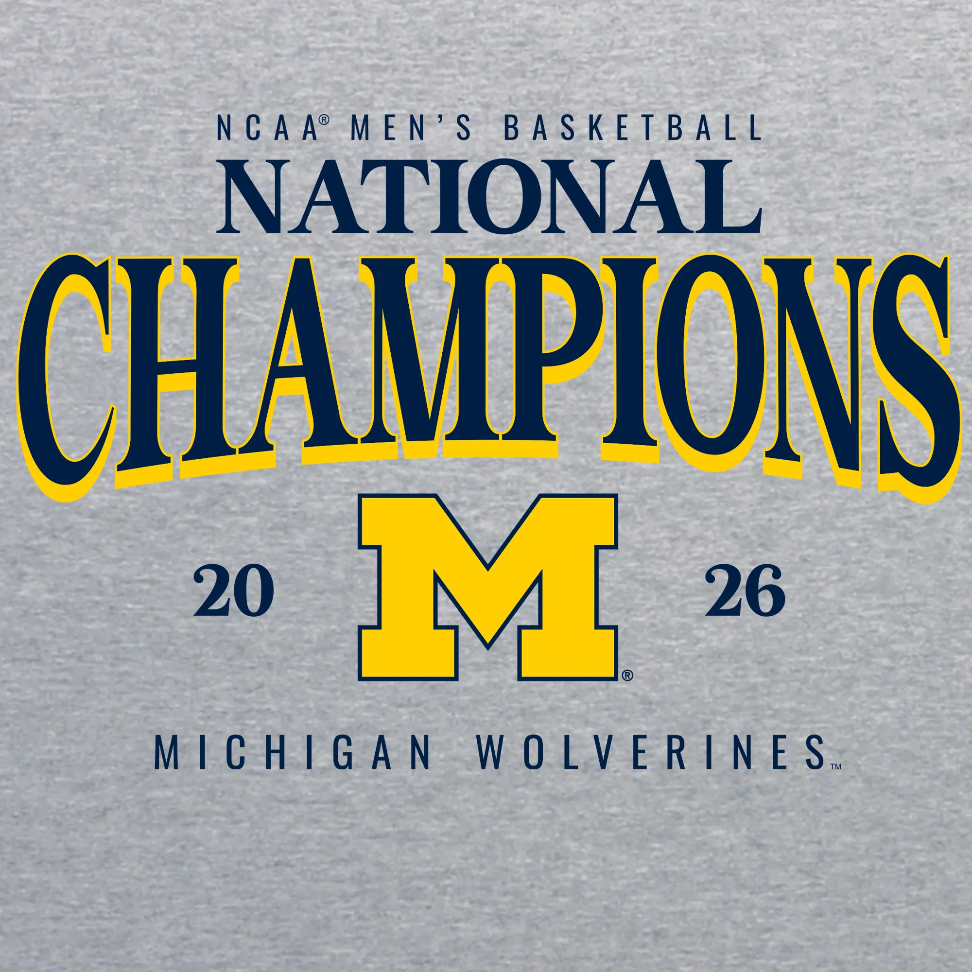 Michigan 2026 Basketball National Champions Graded Long Sleeve - Image 6