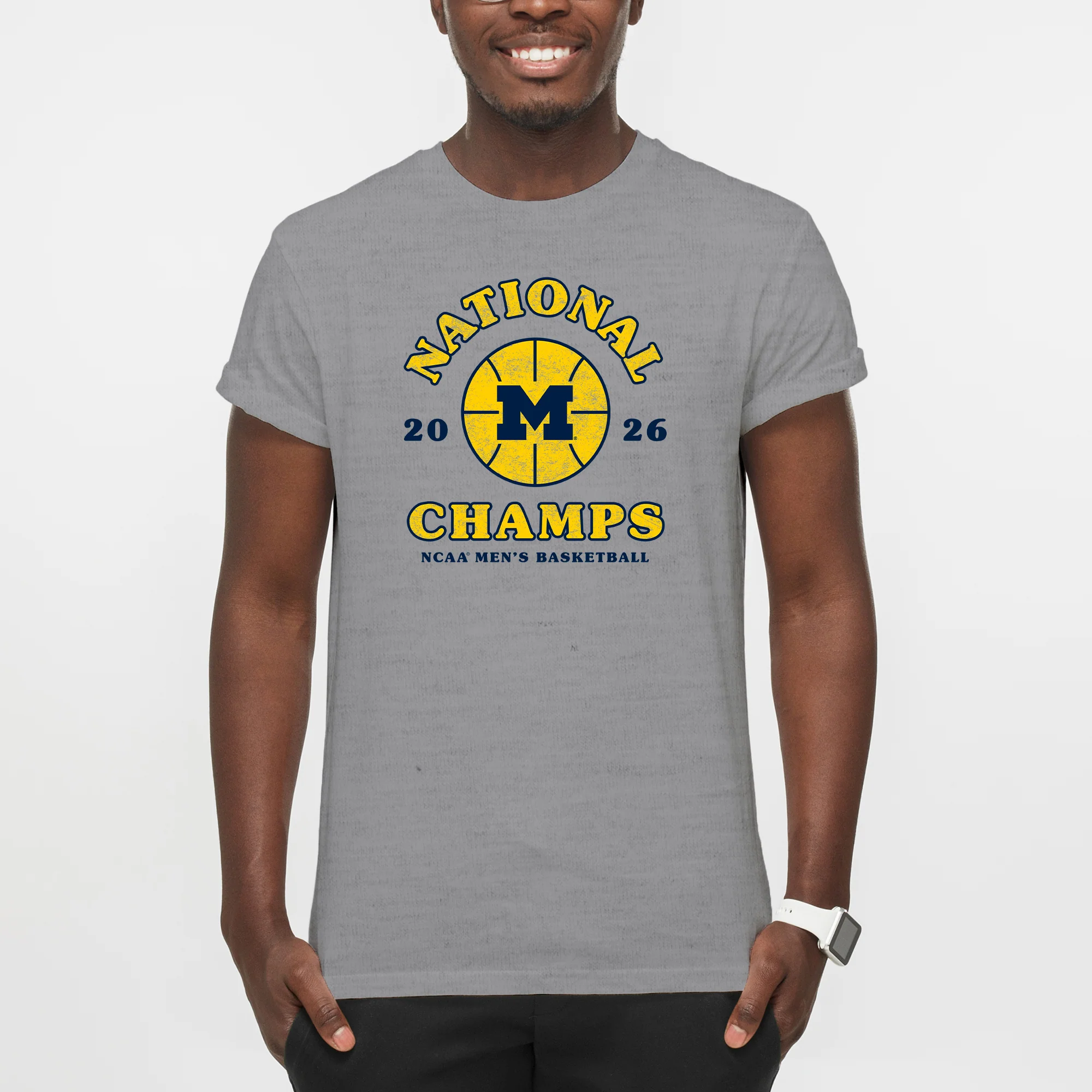 Michigan 2026 Basketball National Champions Retro Shootout T-Shirt - Image 4