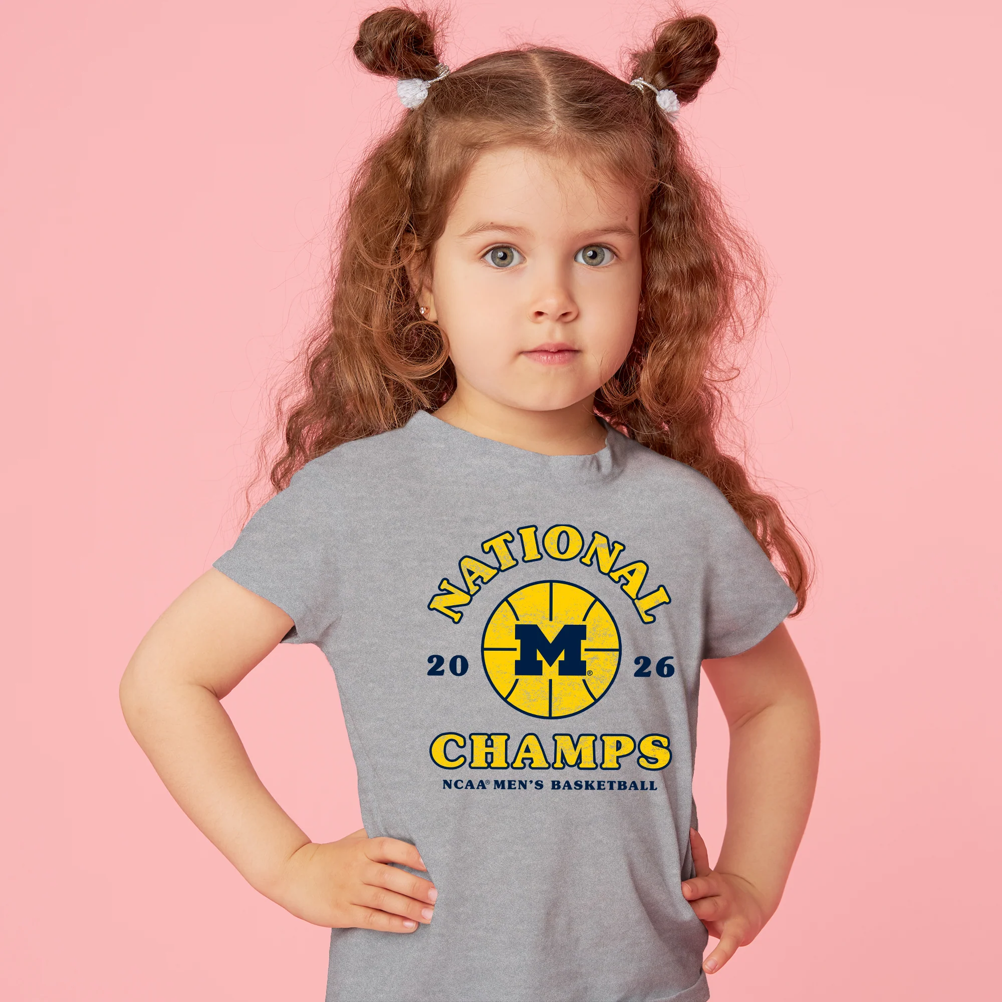 Michigan 2026 Basketball National Champions Retro Shootout Toddler T-Shirt - Image 5