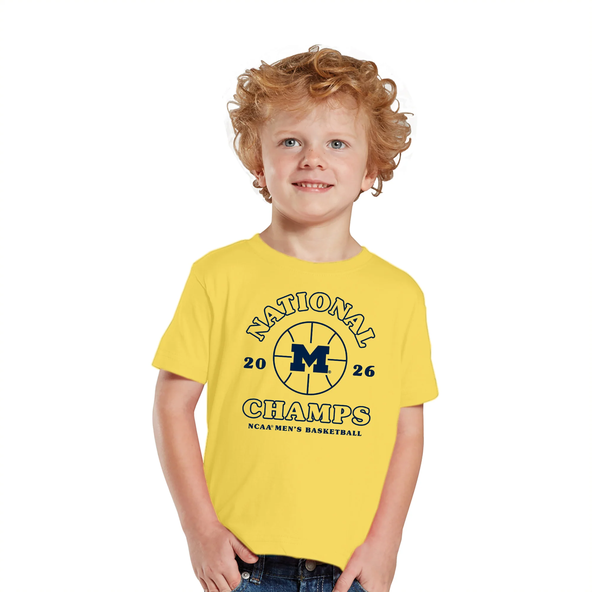Michigan 2026 Basketball National Champions Retro Shootout Toddler T-Shirt - Image 7
