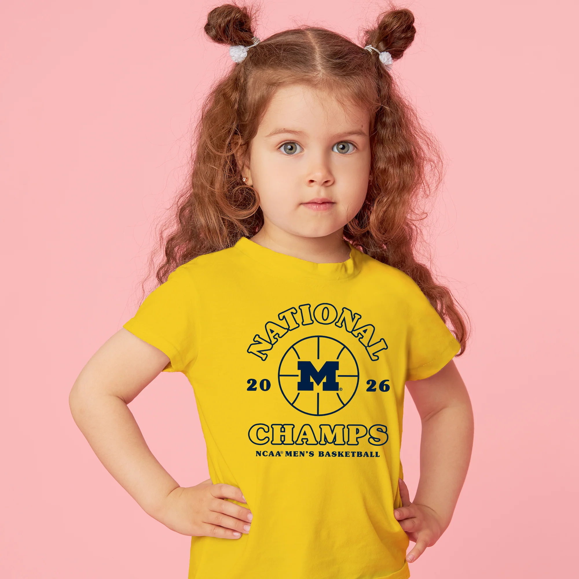 Michigan 2026 Basketball National Champions Retro Shootout Toddler T-Shirt - Image 8