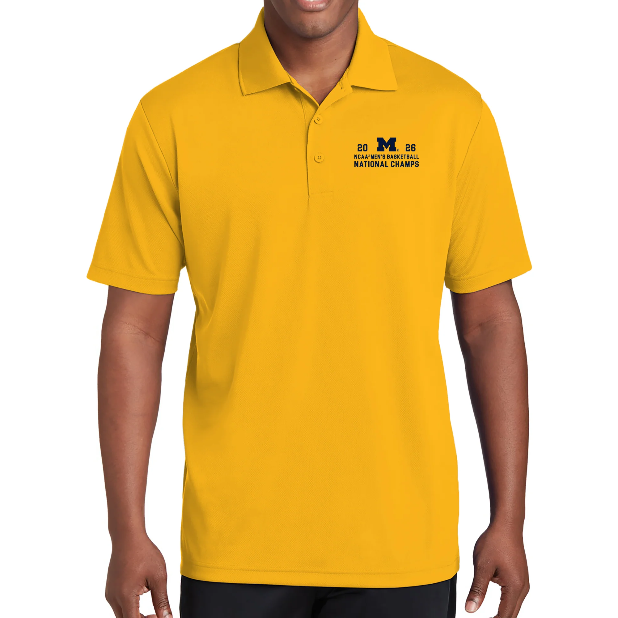 Michigan 2026 Basketball National Champions Simple Path LC Polo - Image 6