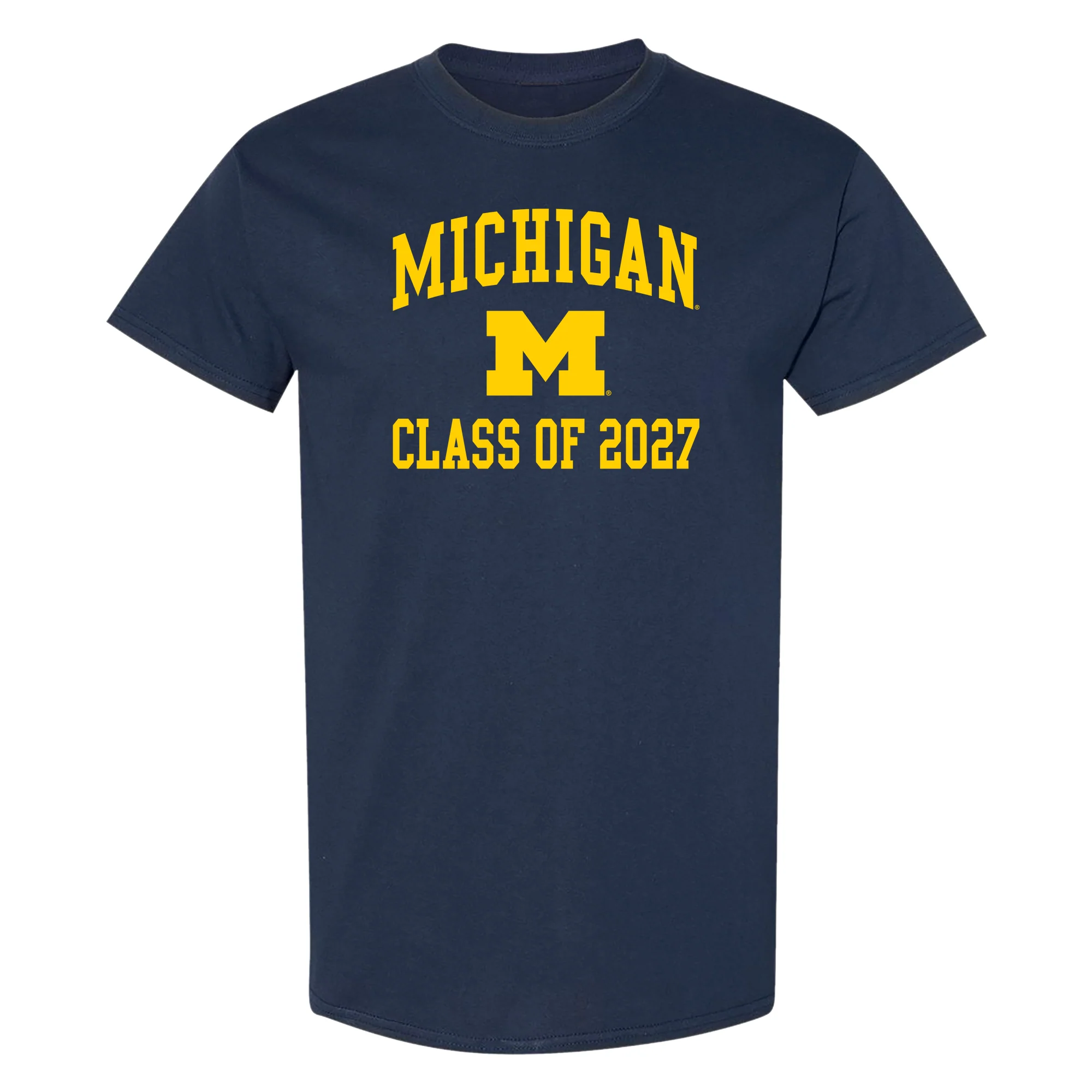 Michigan Arch Logo Class of 2027 T-Shirt - Navy