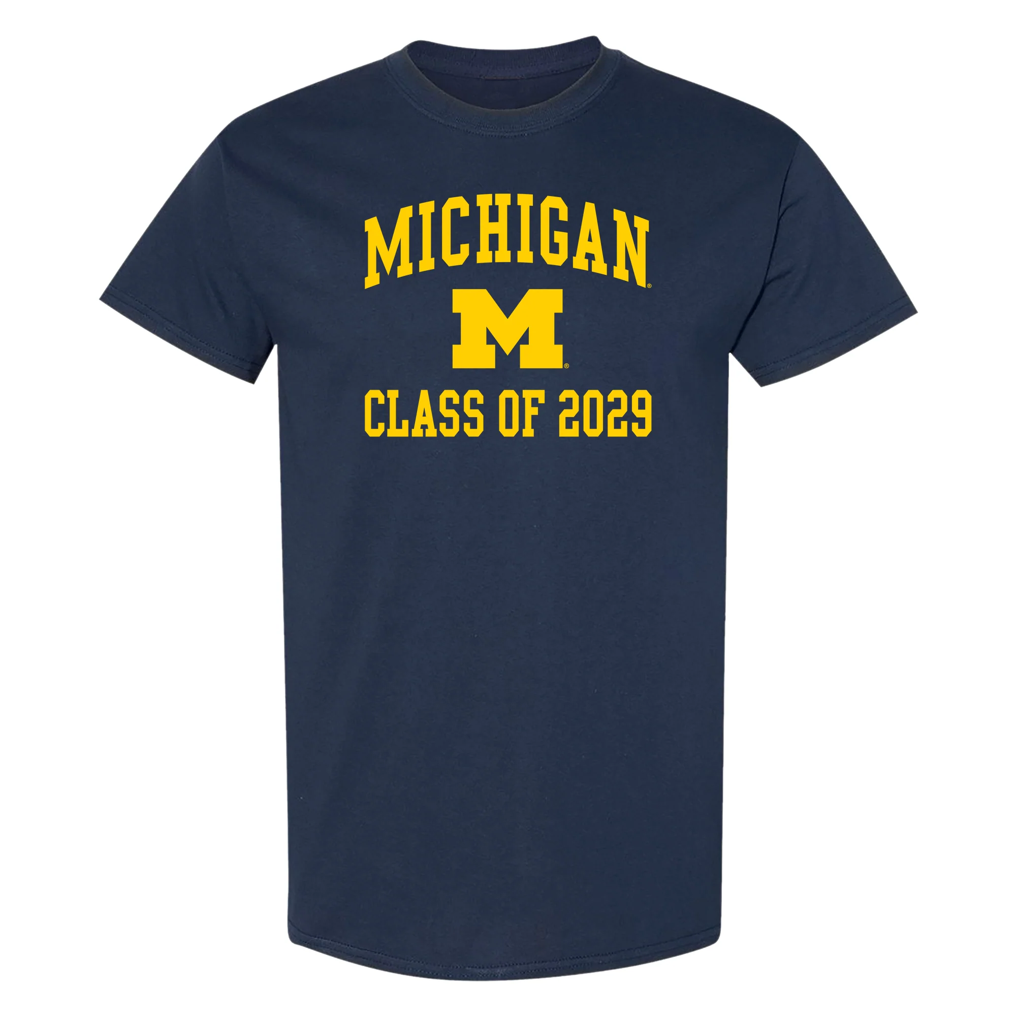 Michigan Arch Logo Class of 2029 T-Shirt - Navy