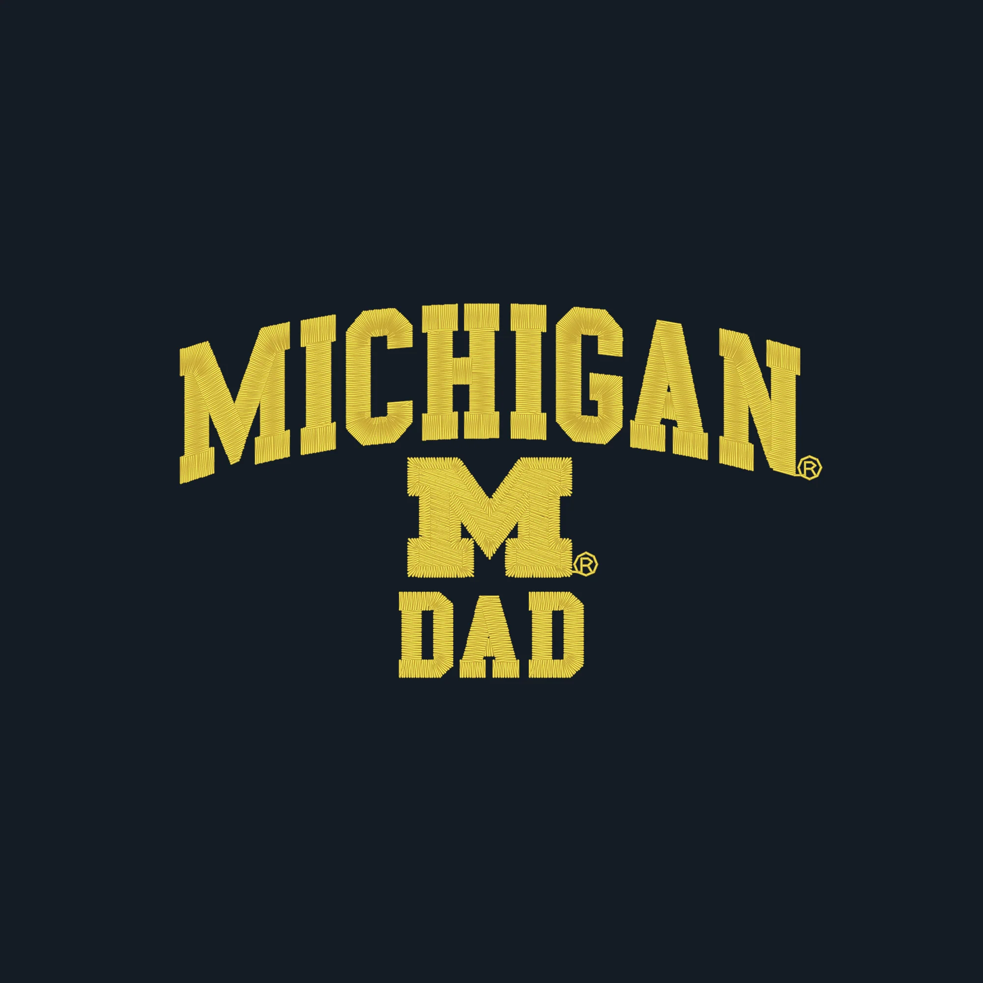 Michigan Arch Logo DAD Unstructured Hat - Navy - Image 2