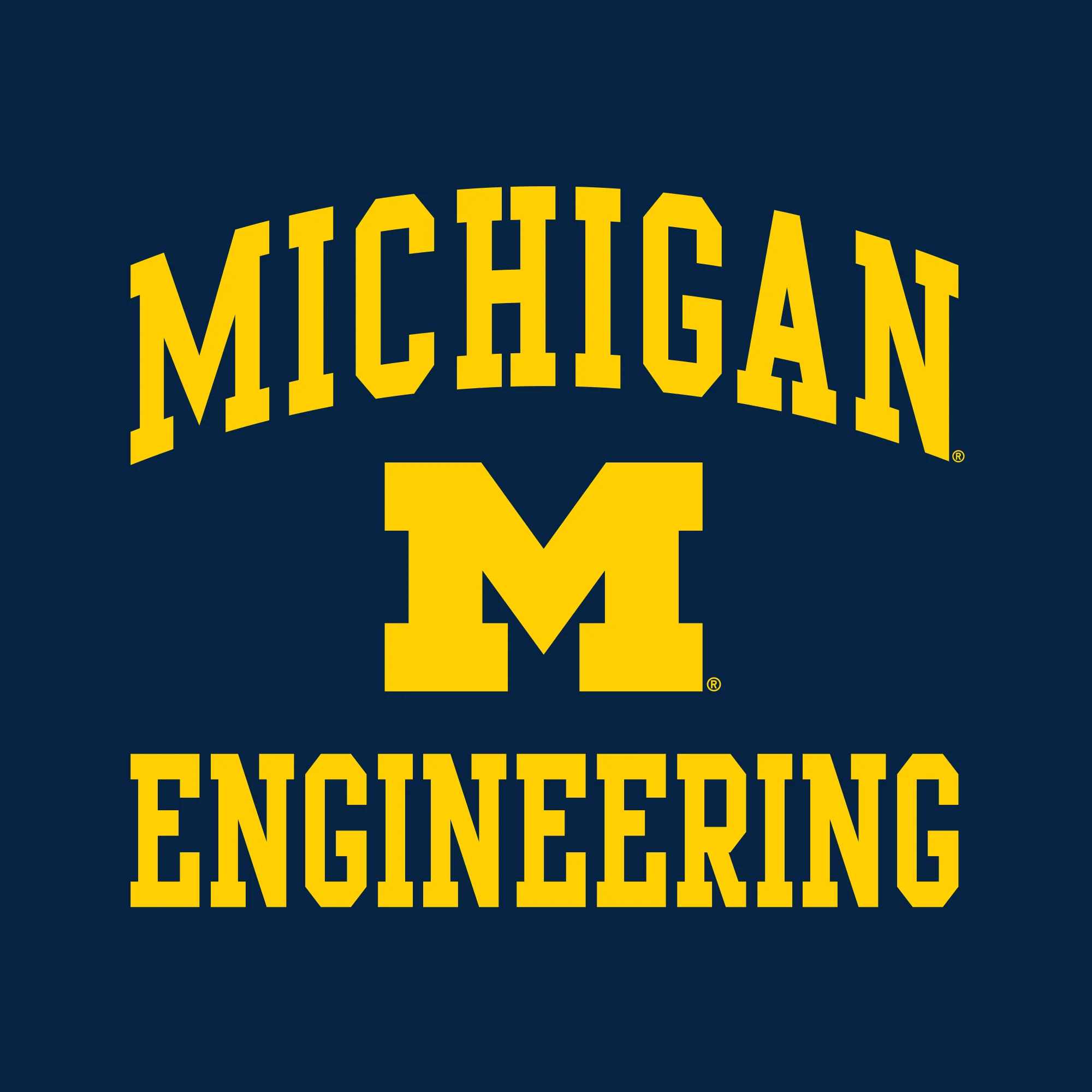 Michigan Arch Logo Engineering Hoodie - Navy - Image 2
