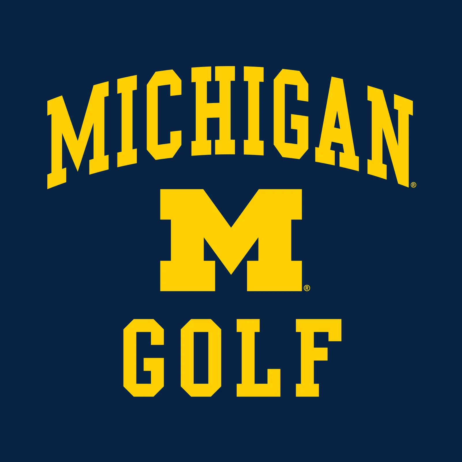 Arch Logo Golf University of Michigan Basic Cotton Short Sleeve T Shirt - Navy - Image 2