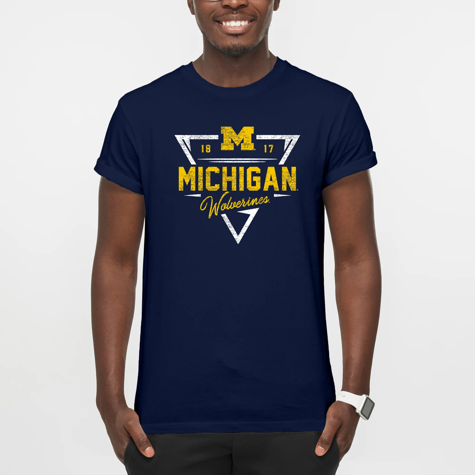 Michigan Arrow Dynamic T-Shirt - Navy - Image 4