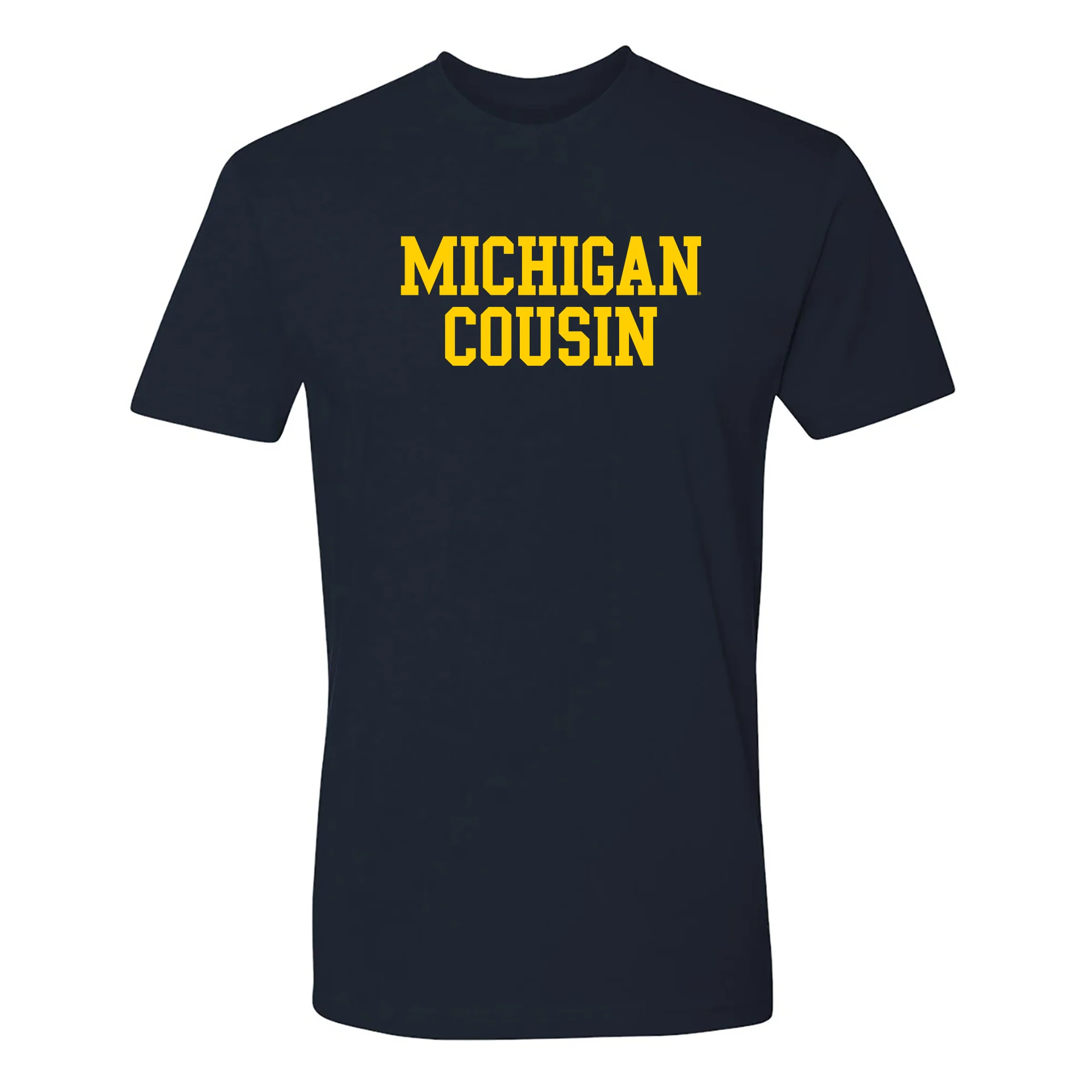 Michigan Basic Block Cousin NLA T-Shirt - Midnight Navy