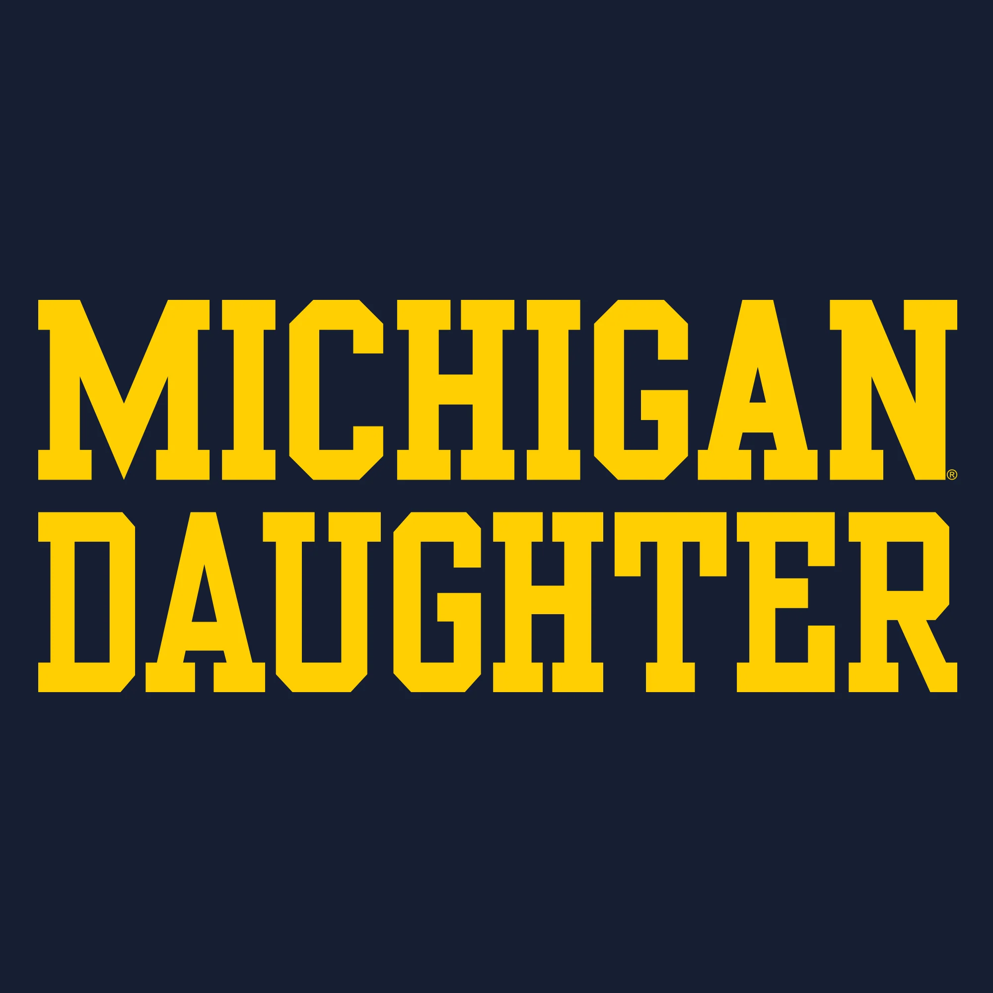 Michigan Basic Block Daughter T-Shirt - Navy - Image 2