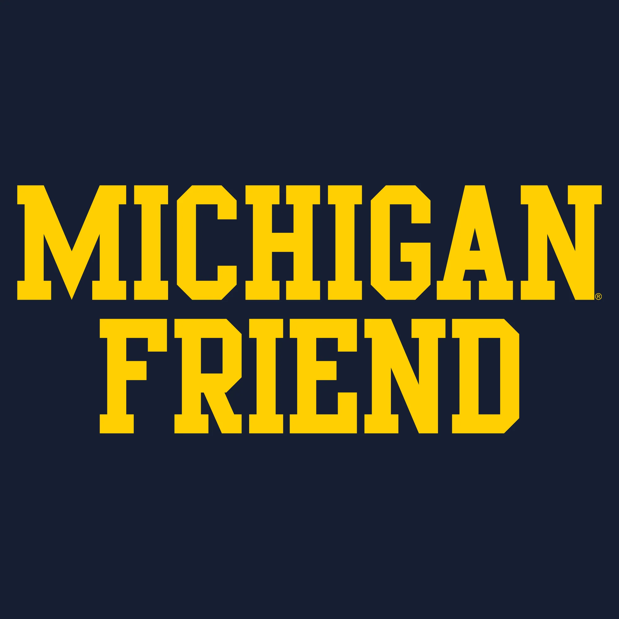 Michigan Basic Block Friend T-Shirt - Navy - Image 2