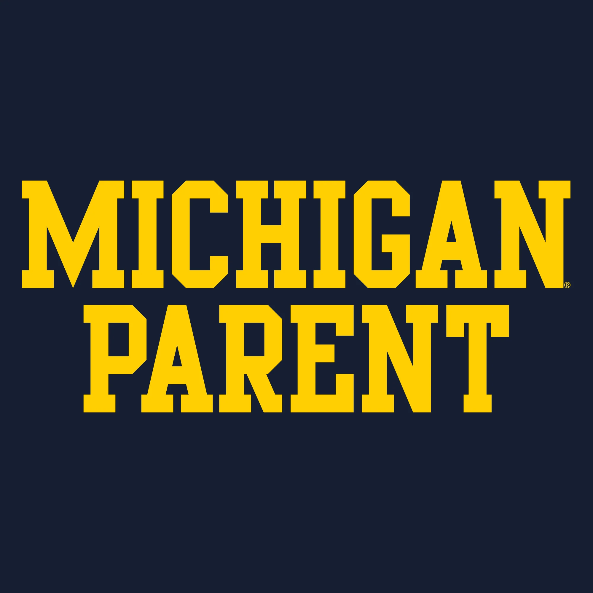 Michigan Basic Block Parent Crewneck Sweatshirt - Navy - Image 2