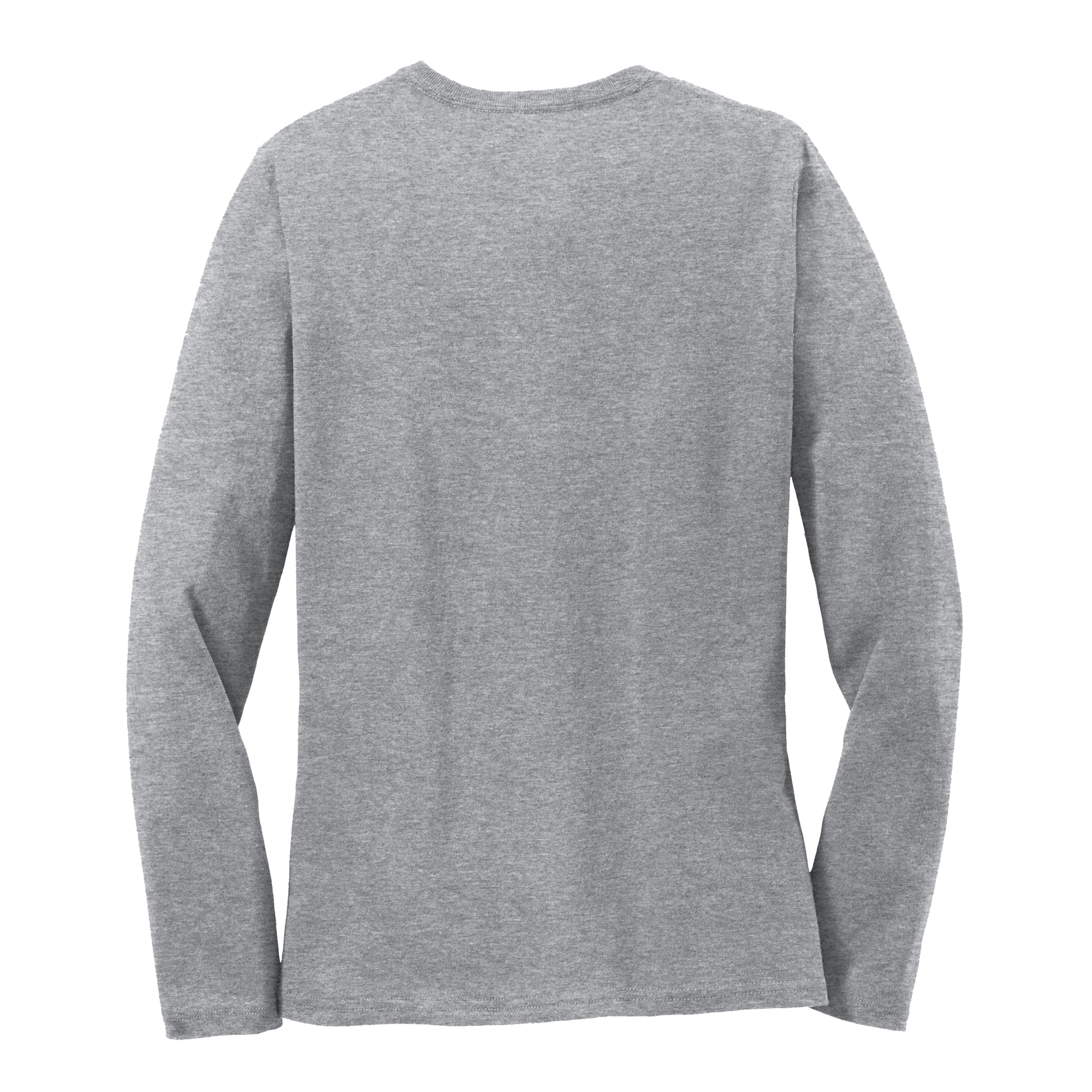 Basic Block University of Michigan Womens Basic Cotton Long Sleeve T Shirt - Sport Grey - Image 3