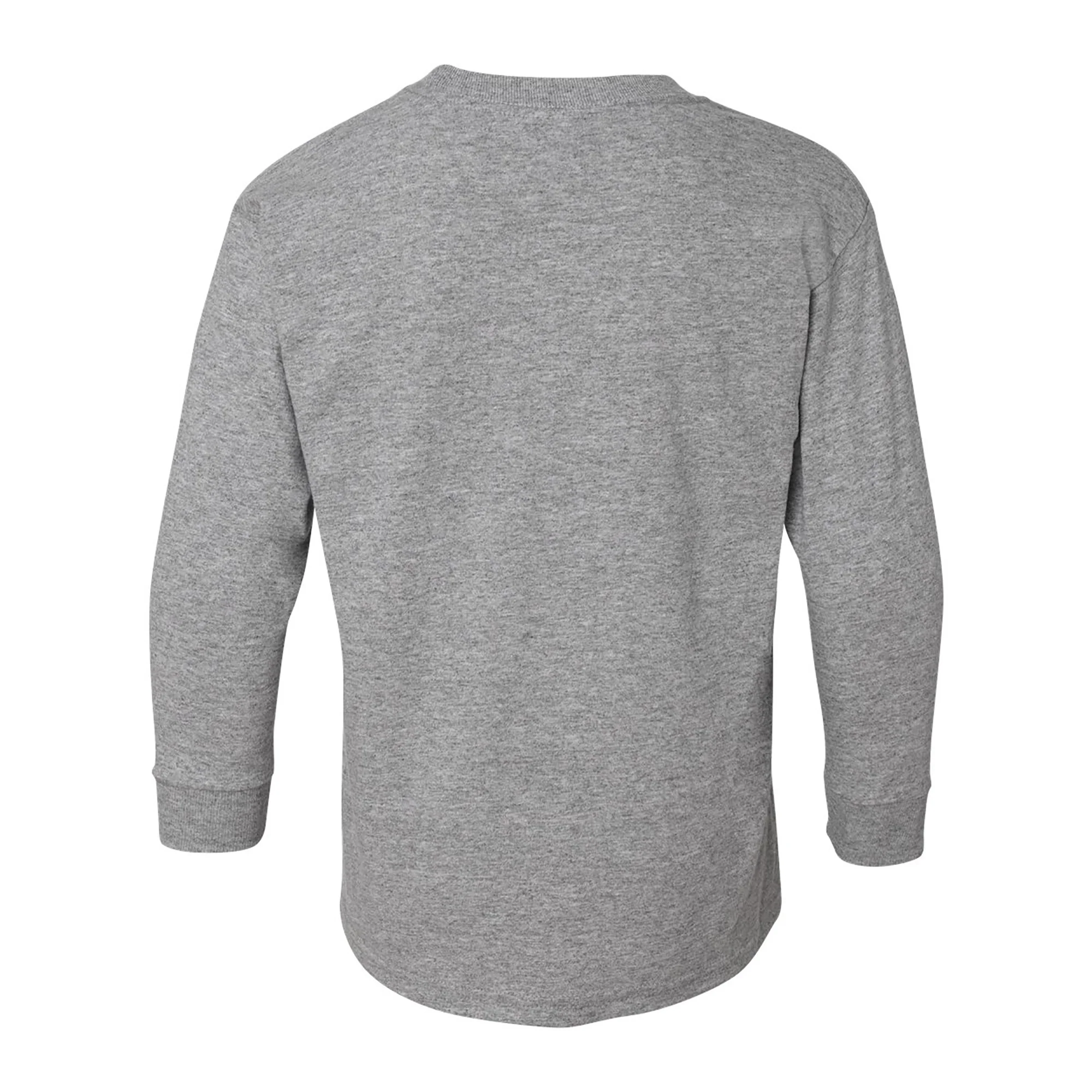 Basic Block University of Michigan Youth Basic Cotton Long Sleeve T Shirt - Sport Grey - Image 3