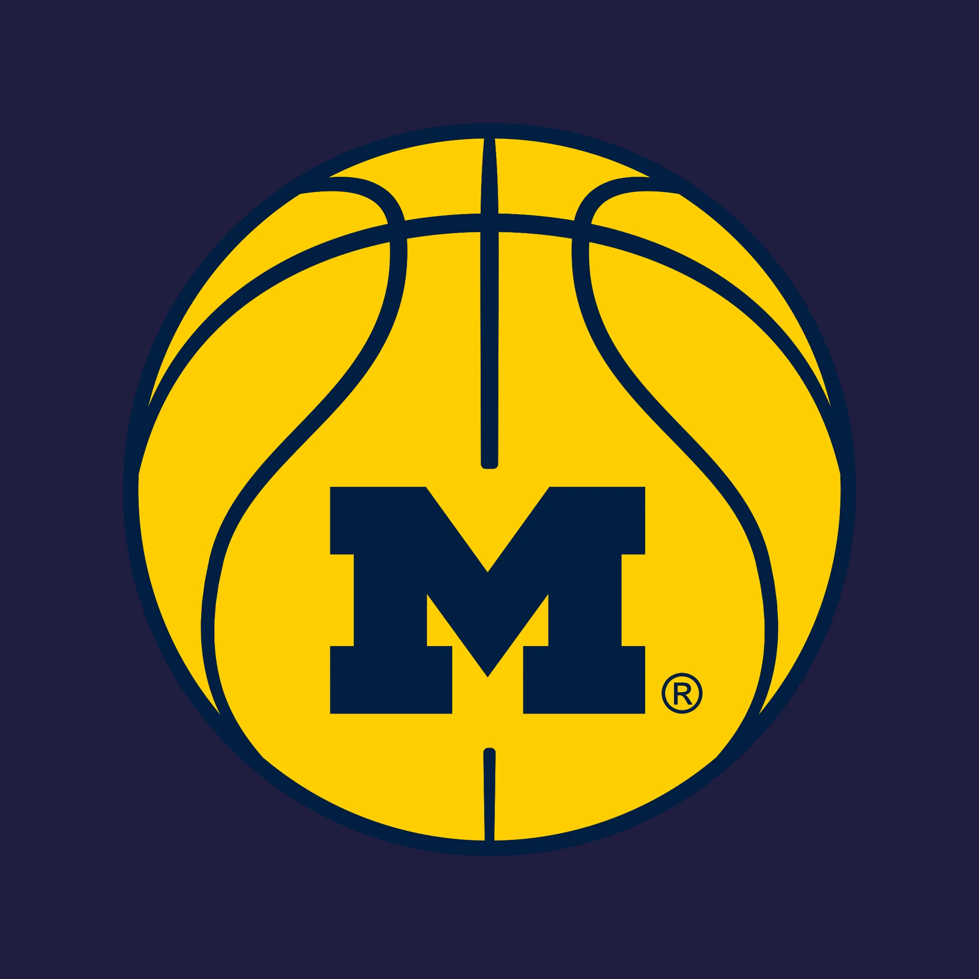 Michigan Basketball Outline LC EMB BTB Quarter Zip Sweatshirt - Navy - Image 2