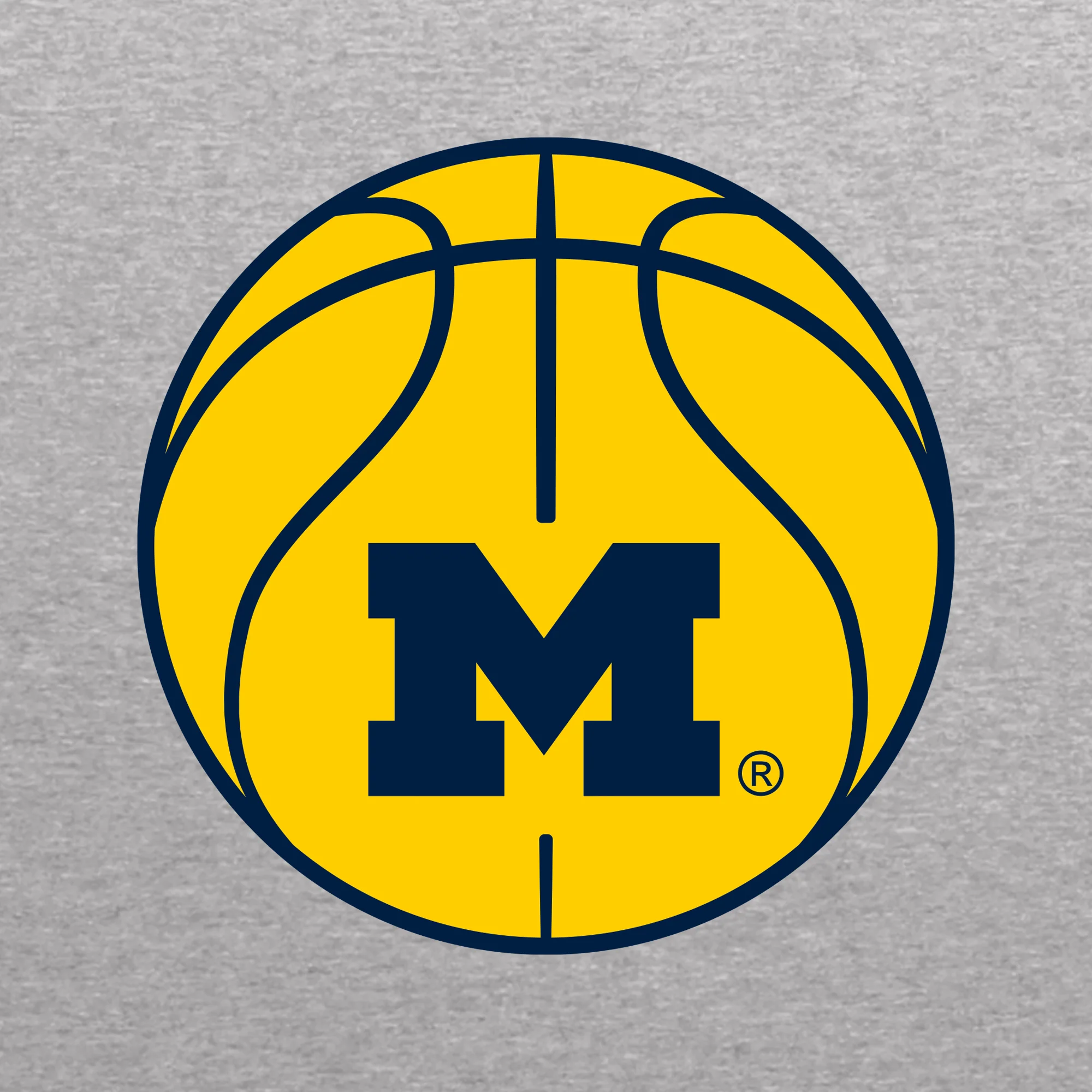 Michigan Basketball Outline LC EMB BTB Quarter Zip Sweatshirt - Oxford - Image 2
