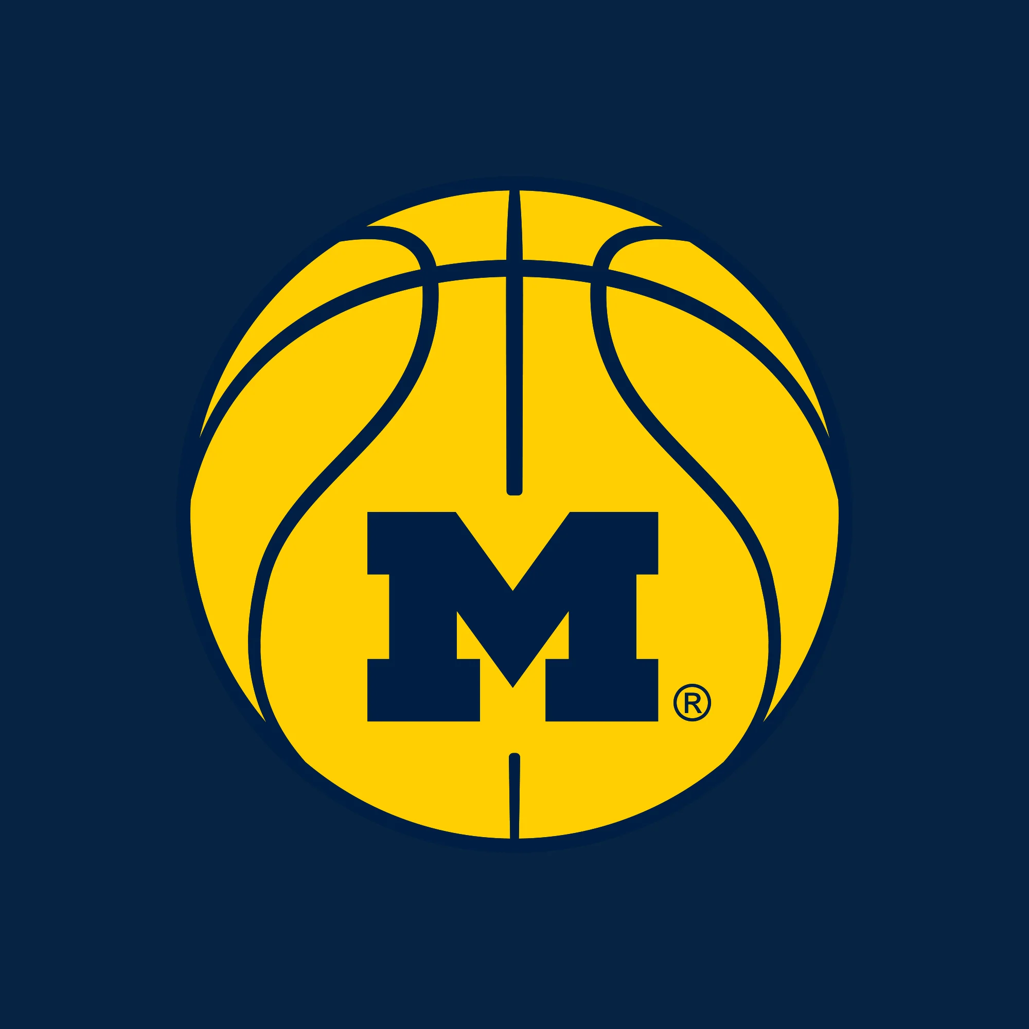 Michigan Basketball Outline LC EMB Polo - Navy - Image 2