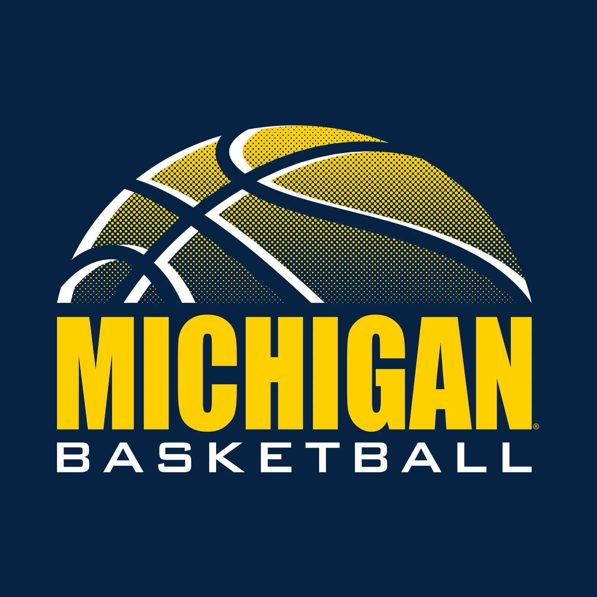 Basketball Shadow University of Michigan Basic Cotton Long Sleeve T Shirt- Navy - Image 2