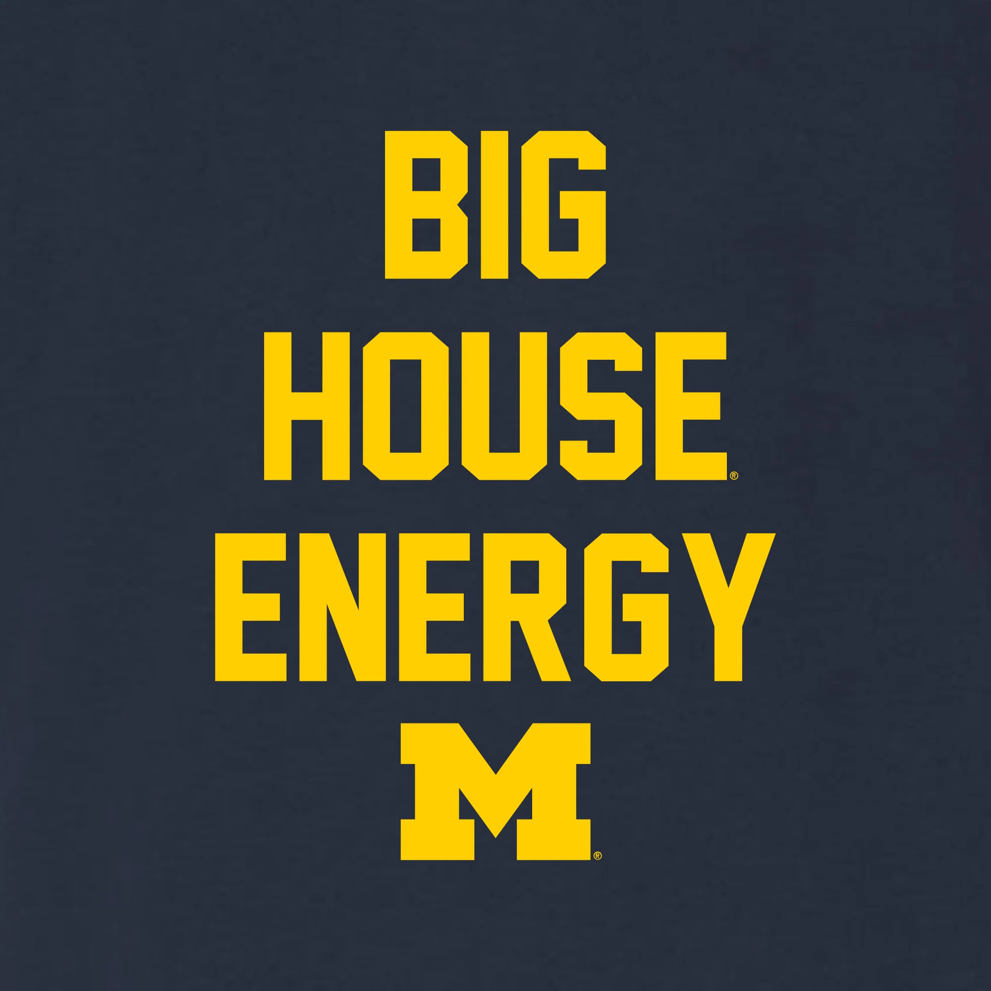 Michigan Big House Energy CVC Jersey T-Shirt - Heather Navy - Image 2