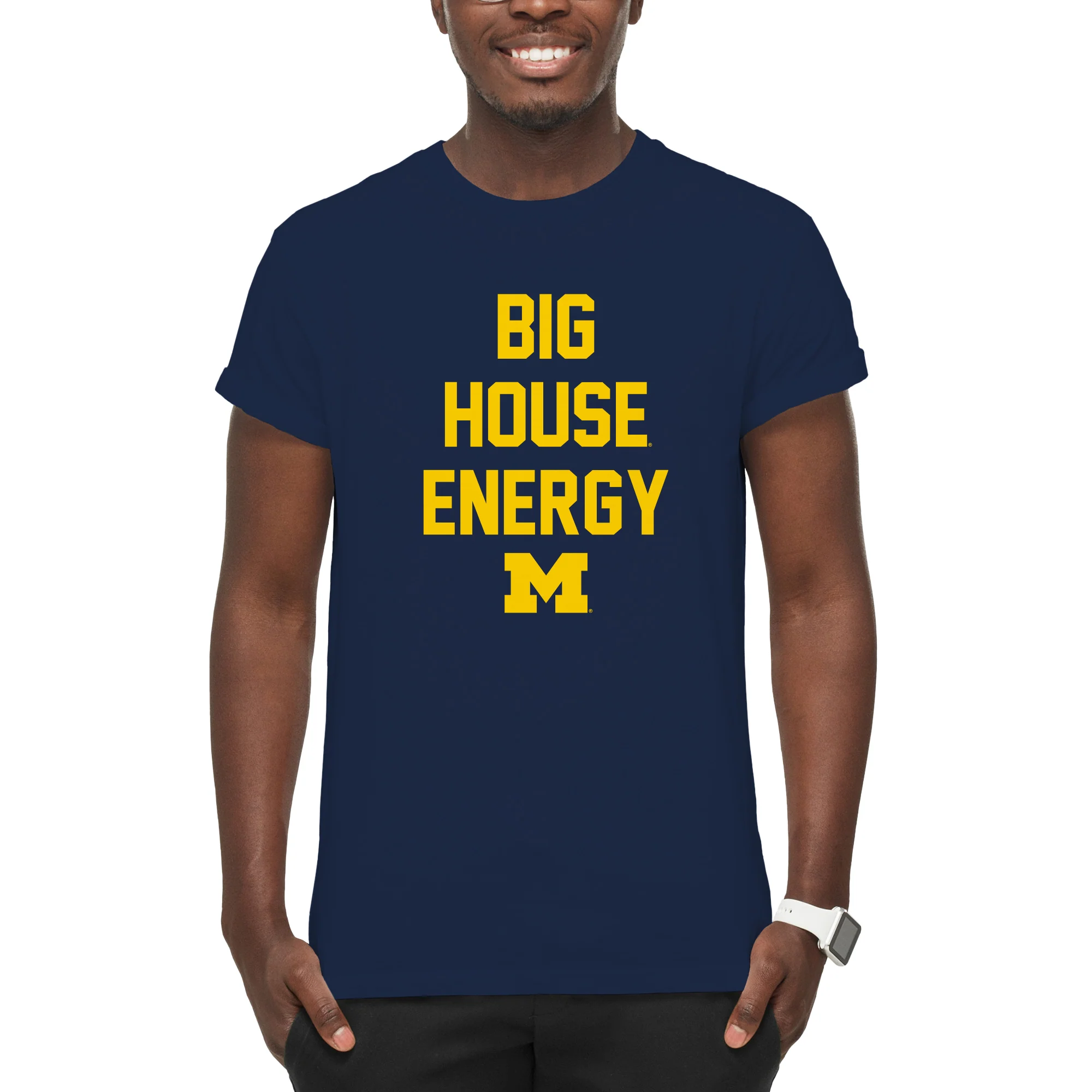 Michigan Big House Energy T-Shirt - Navy - Image 3