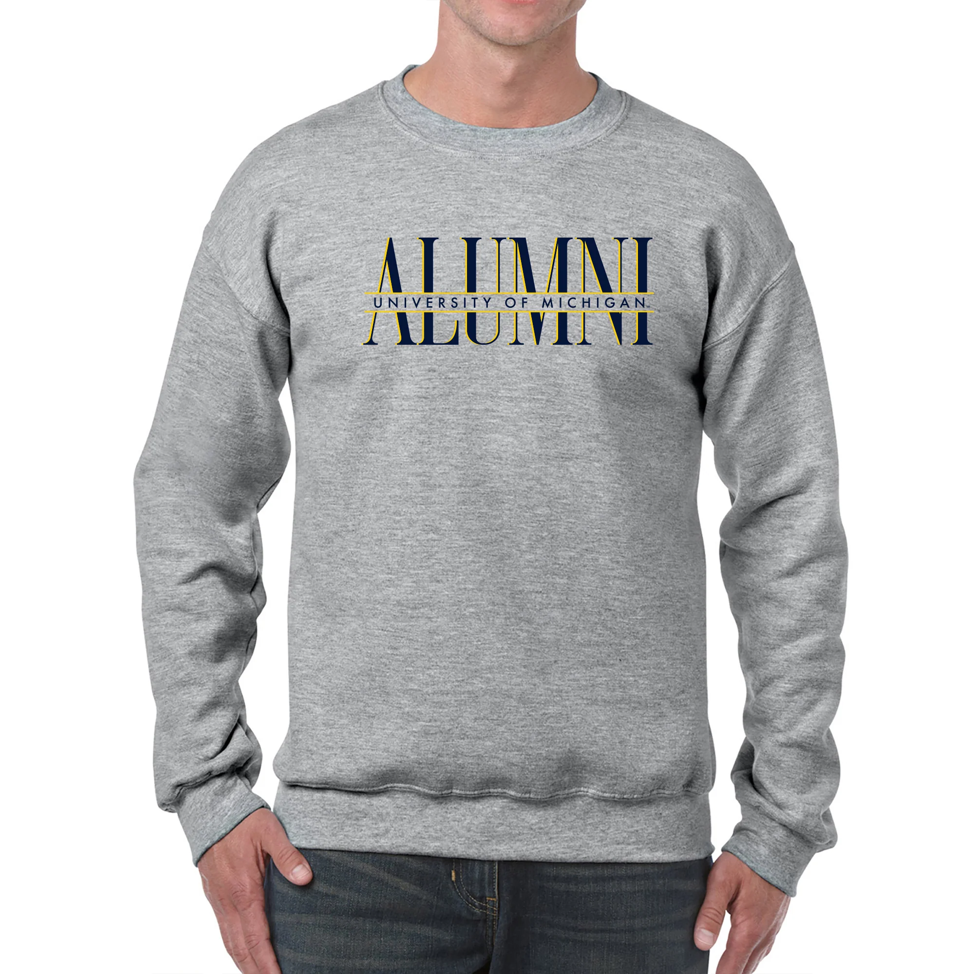 Michigan Classic Alumni Crewneck - Sport Grey - Image 4
