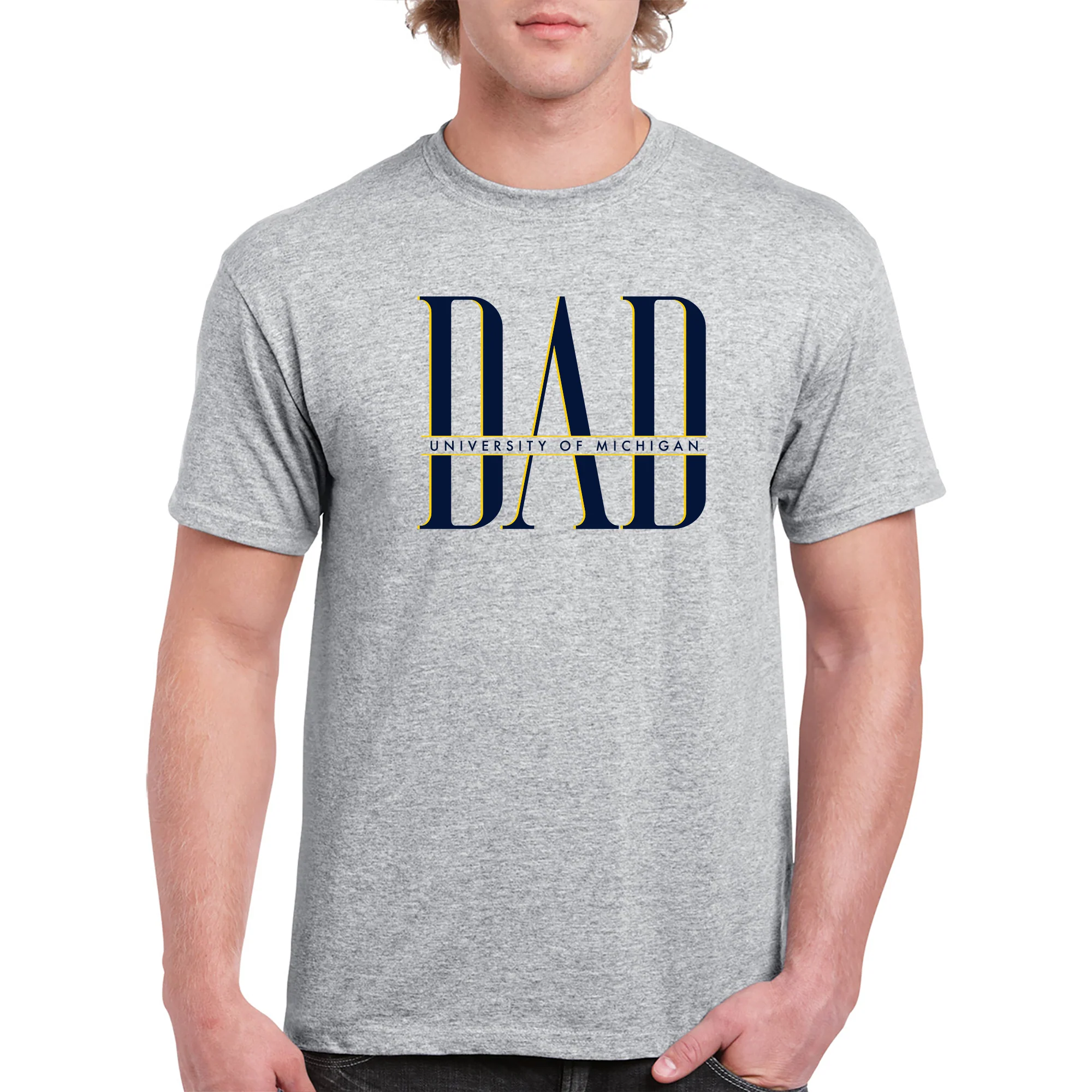 Michigan Classic Dad T-Shirt - Sport Grey - Image 4