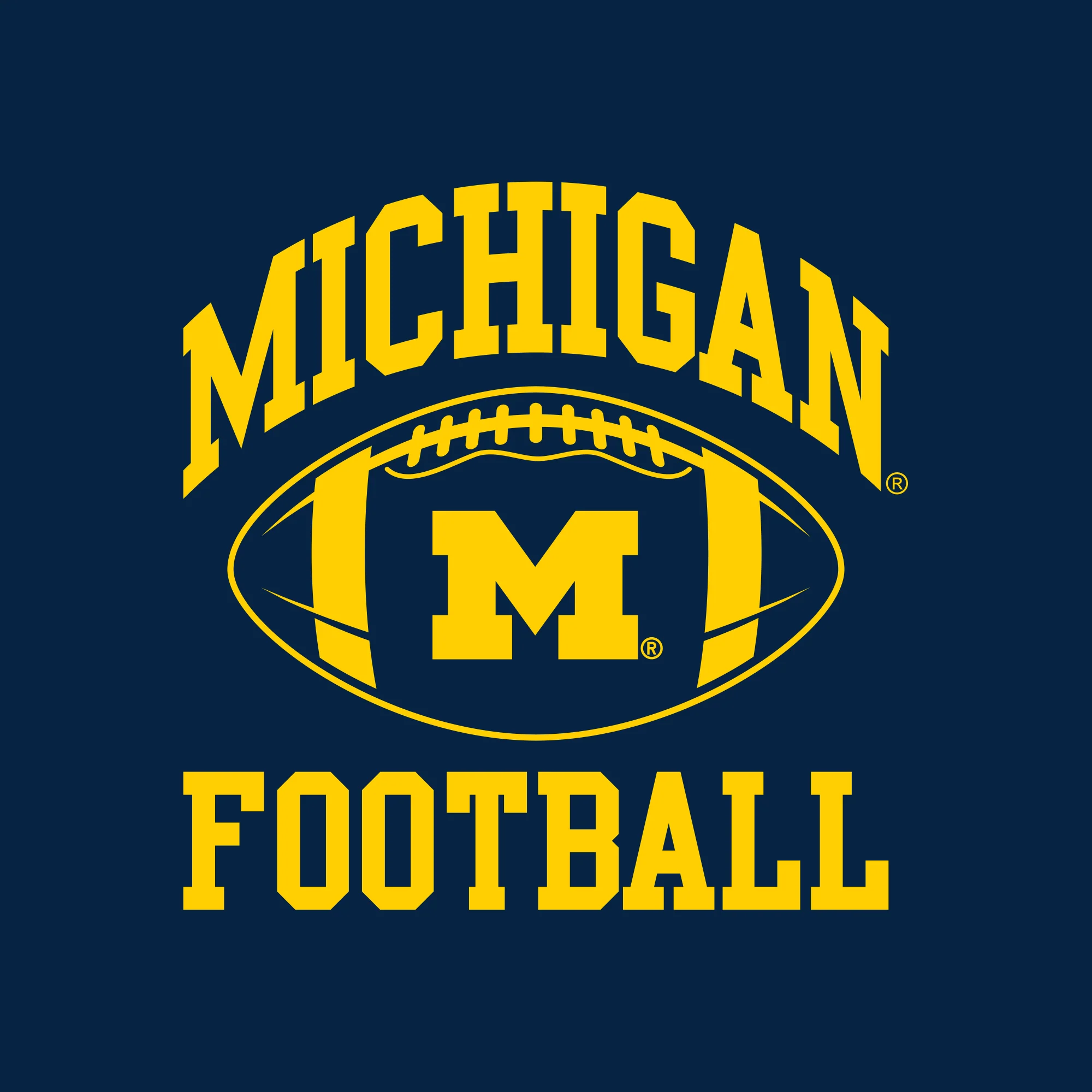Classic Football Arch Left Chest University of Michigan Basic Cotton Crewneck Sweatshirt - Navy - Image 2