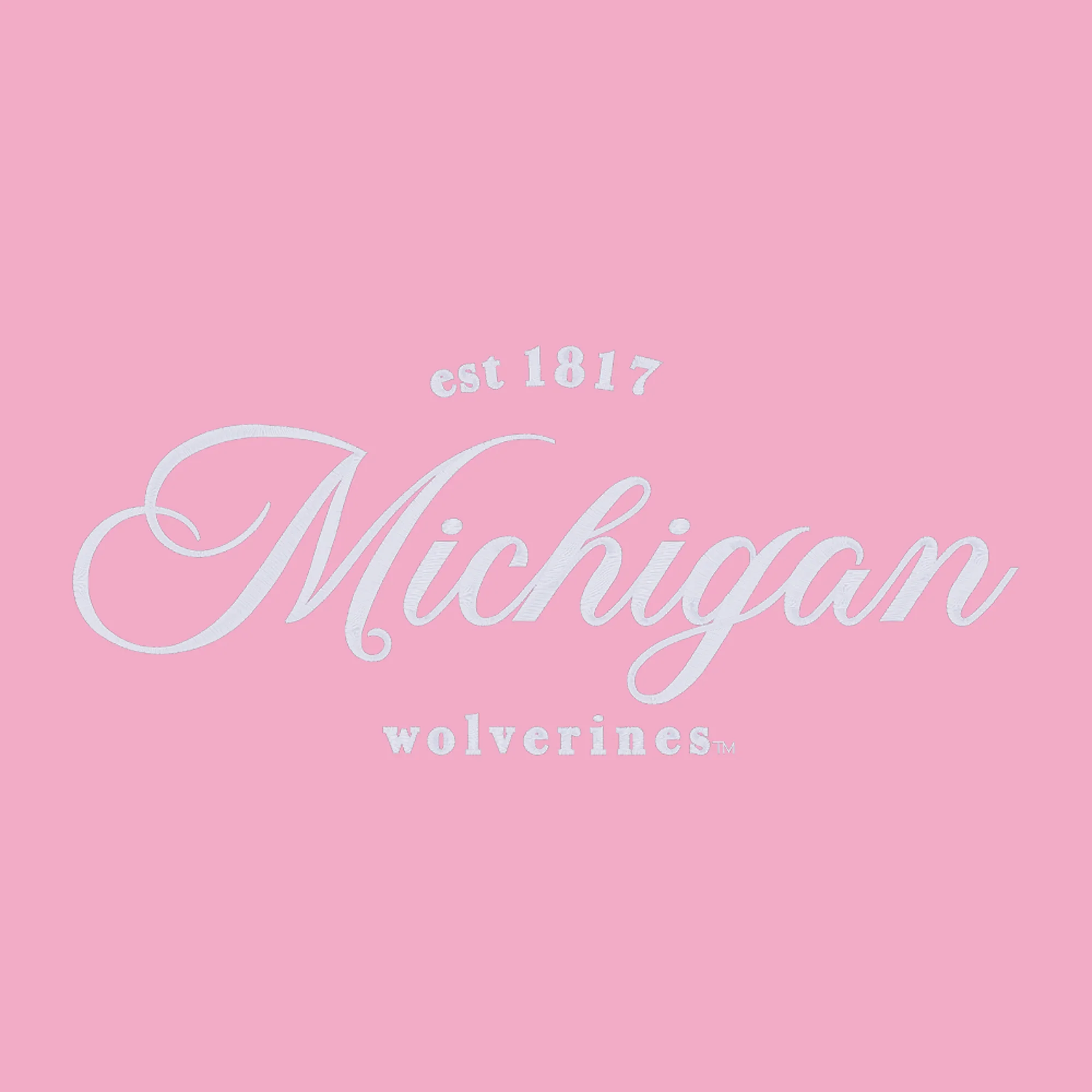 Michigan Elegant EMB Willow Mockneck Sweatshirt - Pink - Image 2